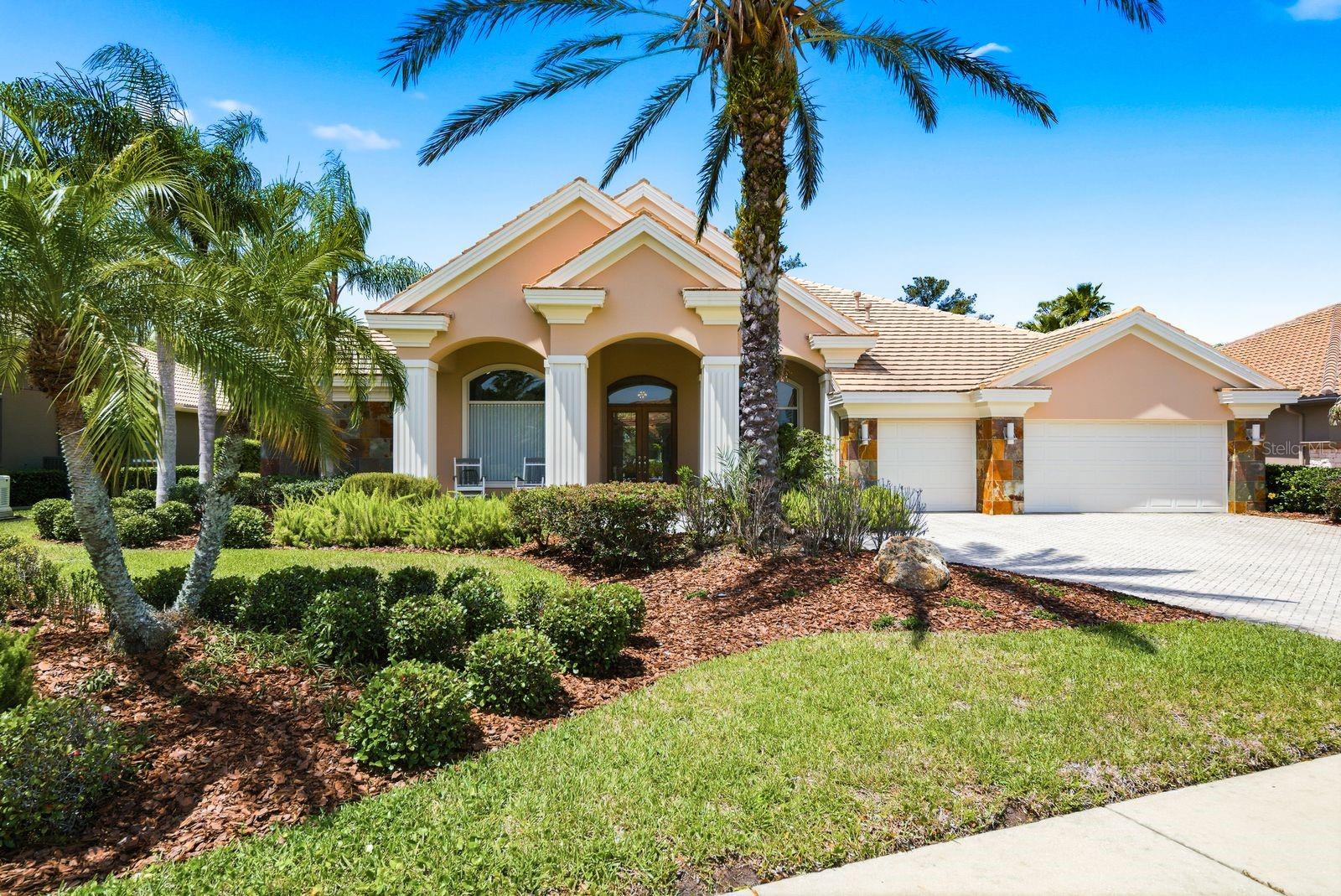 A rare opportunity awaits in one of Tarpon Springs' most exclusive addresses. Nestled within the gated enclave of Cypress Cove Estates — a coveted community of just 28 distinguished homes — this magnificent 4,525 square foot residence redefines luxury living at every turn.  From the moment you pass through the private gates, impeccable curb appeal sets the tone. A sweeping brick-paved driveway, commanding statement columns, lush professional landscaping, and elegant double glass doors create a grand first impression worthy of the home within.  Thoughtfully designed for both grand entertaining and comfortable everyday living, this four-bedroom split floor plan keeps all bedrooms on the main level — complemented by a private office, conservatory room and a massive upstairs bonus room that adapts effortlessly to your lifestyle. Soaring high ceilings and an open concept layout create a seamless flow throughout, with views of the pool and lanai at every turn.  A true sanctuary. The expansive primary suite features a serene sitting area overlooking the pool and spa, elegant tray ceilings with designer lighting, and newly installed carpet and fresh paint (2025). The oversized ensuite bath showcases a dual-sink vanity, a custom walk-in shower with multiple shower heads, and an expansive walk-in closet with built-in shelving — every detail curated for the discerning buyer.  Designed for those who love to entertain, the chef's kitchen is anchored by an extra-large granite island slab — the natural gathering point for family and guests alike. Premium Thermador appliances, a wine refrigerator (2024) and custom cabinetry elevate every culinary experience. The open concept kitchen flows effortlessly into the family room and out to the covered lanai and pool deck — blurring the line between indoor luxury and outdoor paradise.  Step outside to your private resort. A stunning saltwater pool and large spa (chlorine) set the stage for year-round Florida living, framed by a covered lanai, lush landscaping, and a fully fenced backyard that delivers both privacy and tranquility. Whether hosting an elegant evening gathering or enjoying a quiet morning poolside, this outdoor space is nothing short of extraordinary.  
Fresh interior paint and new carpeting throughout (2025), custom tile and granite countertops, gas fireplace, three-car garage, large laundry room with ample storage, two Rinnai tankless water heaters — primary bath, whole house, tile roof, irrigation system, water softener with kitchen reverse osmosis, central vacuum system, spa heater (2025), pool pump (2025).  

Perfectly positioned in Tarpon Springs, this exceptional residence is a short walk to Eastlake Middle and East Lake High School and just minutes from premier shopping, dining, golf courses, parks, and the stunning Gulf beaches that define the Florida lifestyle.
This is more than a home — it is a statement of refined living in one of Pinellas County's most intimate and distinguished gated communities.  Schedule your private showing today and experience Cypress Cove Estates for yourself.