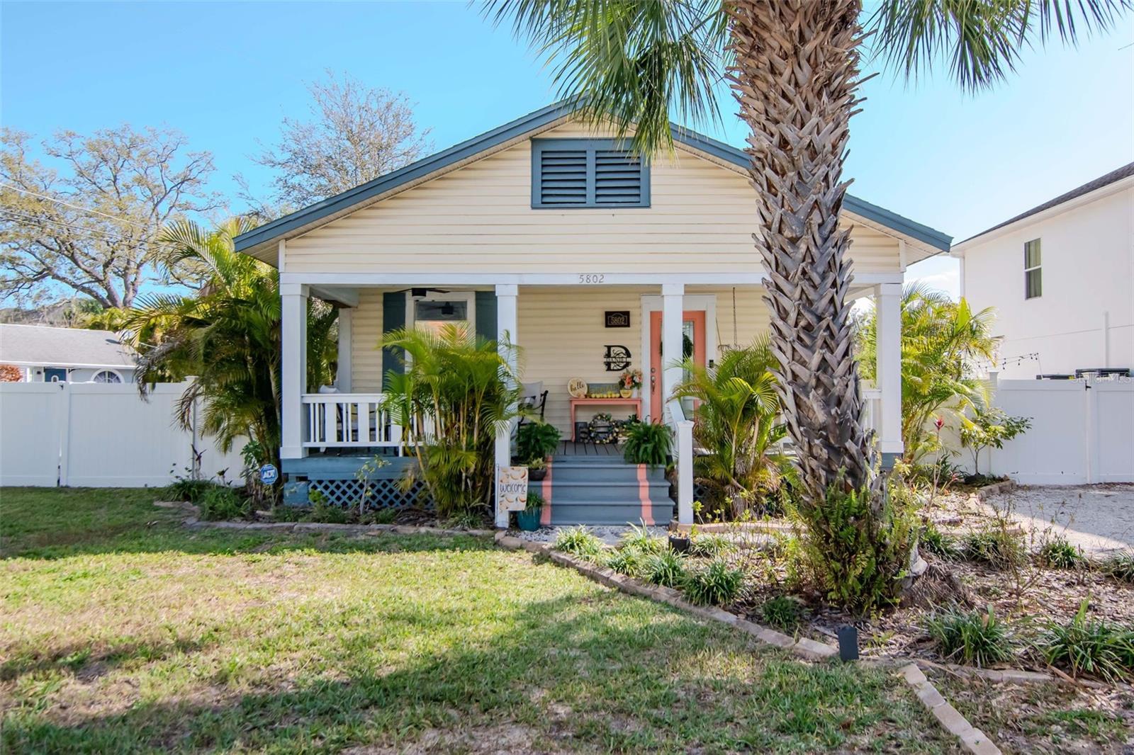 Charming 4 bed, 2.5 bath bungalow in the heart of South Tampa! This unique home blends historic character with modern updates and sits on a large, fully fenced lot. Features include high ceilings, an open floor plan, oversized bedrooms, a spacious walk-in closet, and stainless steel appliances. Enjoy your morning coffee on the large covered front porch or entertain in the private backyard with plenty of room for pets, play, and gatherings. The detached shed includes power, making it perfect for a workshop, home gym, studio, or additional storage. Located in one of Tampa’s most sought-after neighborhoods, with convenient access to dining, shopping, entertainment, downtown Tampa, and major commuter routes. A rare opportunity to own a spacious South Tampa bungalow with charm, functionality, and endless potential. Schedule your showing today!