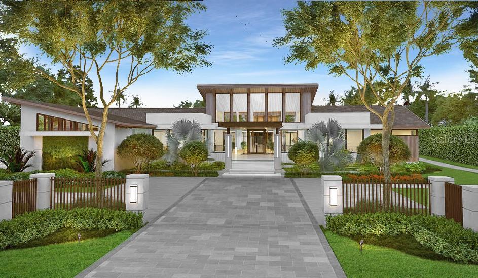 Pre-Construction. To be built. A Private Paradise in North Pinecrest under construction.  Located on an expansive acre this 11,270 sq ft sanctuary designed with modern sophistication and Balinese influence will redefine luxury and privacy. Walls of glass windows and doors balanced with natural architectural elements  provides nourishing sunlight and views to the resort style pool, lush landscaping and water features. Thoughtfully designed floor plan includes a grand open social area, exceptional flex/ entertainment spaces, 7 bedrooms,10 bathrooms, chef’s kitchen, gym, sauna, steam room, study, separate guest wing, fully equipped summer kitchen, 3 car garage, generator and security system. Close proximity to top schools, dining and family entertainment. Estimated time of completion, October 2025.