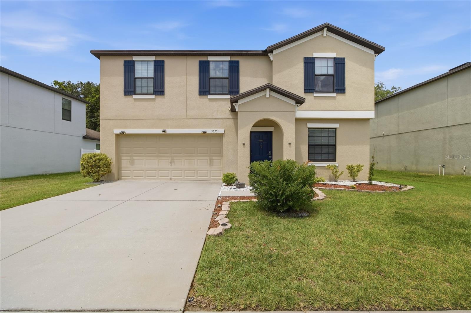 Virtually Staged. Welcome to 3035 Moulden Hollow Dr., a spacious 4-bedroom, 2.5-bath home located in the desirable Hidden River community of Zephyrhills. Designed with both comfort and functionality in mind, this home offers flexible living spaces and thoughtful upgrades throughout.

The second floor features all four bedrooms, including a large primary suite with a spacious walk-in closet and an en-suite bath with dual vanities. A centrally located upstairs laundry room provides added convenience, while the versatile loft area is perfect for family game nights, a media space, or a cozy reading retreat.

The den on the main floor includes a sink and plumbing that was previously used as a salon, offering endless possibilities as a home office, studio, hobby room, or wet bar. Motion-sensor lighting throughout the home adds both convenience and energy efficiency. 

Step outside to the screened-in patio, where you'll find the perfect space for entertaining or relaxing. Complete with a jacuzzi bar area, this outdoor oasis is ideal for enjoying Florida living year-round.
