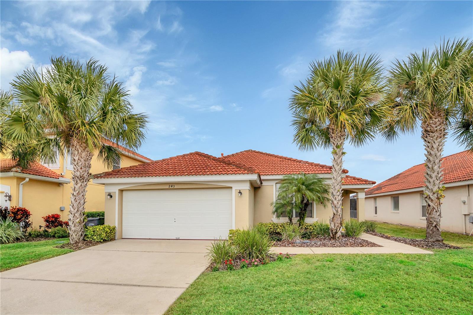 Waterfront pool home in the guard-gated Aviana Resort! This beautifully maintained 4-bedroom, 3-bathroom pool home offering 1,542 square feet in the gated Aviana Resort community. Designed for both relaxation and flexibility, this single-story home features a functional split-bedroom layout with plenty of room for residents, vacationers, or short-term rental guests. Step outside to the private screened lanai, where a sparkling pool and spa overlook the water. As one of the community’s limited waterfront properties, the home offers a peaceful setting and scenic views that help distinguish it from competing vacation rentals. The property presents several possibilities: continue operating it as a short-term rental, enjoy it as a second home, or make it your full-time Florida residence. The owners are also willing to negotiate the furnishings, providing an opportunity for an investor or vacation-home buyer to purchase a more complete, potentially turnkey property. Aviana Resort offers a clubhouse, resort-style community pool and spa, fitness center, playground, sand volleyball, putting green, fishing area and walking paths. Conveniently located near Walt Disney World, ChampionsGate, golf, shopping, dining and Central Florida’s major attractions, this home combines everyday comfort with the appeal of a resort destination. Whether your goal is generating rental income or enjoying your own private retreat, 243 Rubino Drive offers a unique waterfront opportunity in one of Davenport’s established vacation-home communities.