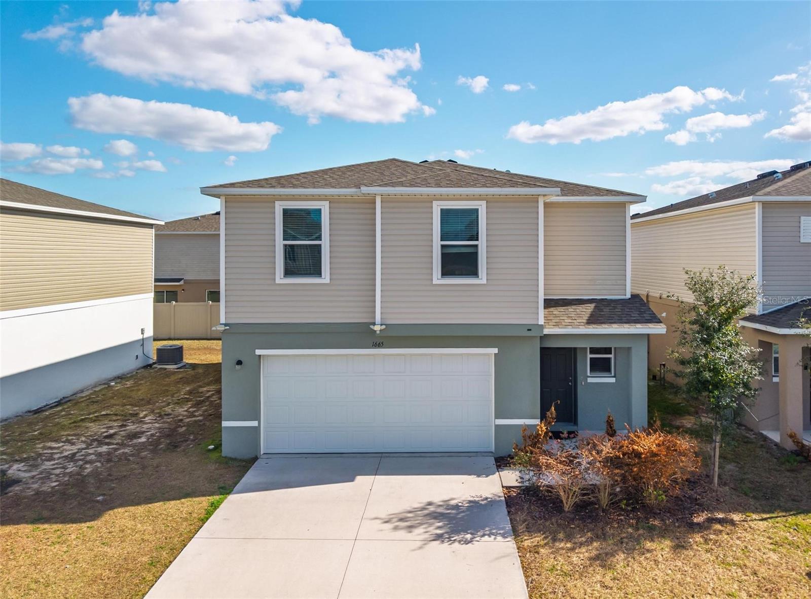Welcome to this well-maintained, two-year-old home in the Sumter Villas community! This two-story Mayfield plan offers a comfortable open layout that makes everyday living and entertaining easy. Downstairs, the living, dining, and kitchen areas flow nicely together, creating a bright and welcoming space. The kitchen features beautiful cabinetry, granite countertops, and stainless-steel appliances, along with plenty of room to gather. There’s also a convenient half bath on the first floor for guests. Upstairs, you’ll find all three bedrooms, including the spacious primary suite with a private bath, dual sinks, and a walk-in closet. Bedrooms two and three each have their own walk-in closets and share a full bath. A two-car garage provides plenty of storage, and the community offers sidewalks and a pool to enjoy year-round.