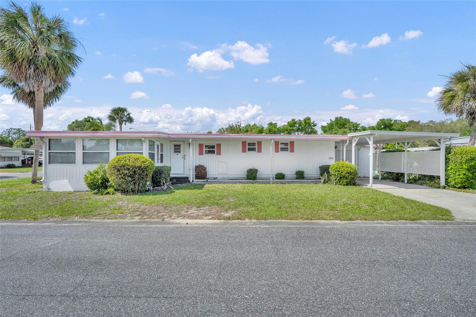 Welcome to the resident-owned 55+ community of Molokai, where comfort, convenience, and lifestyle come together. Situated on a corner lot, this two-bedroom, two-bathroom home is just steps from the clubhouse and pool, providing access to the community’s amenities. Offered fully furnished and truly turnkey, including golf cart, this residence is ideal for easy, low-maintenance living. The spacious layout offers ample room to relax or entertain, creating the perfect setting to enjoy the Florida lifestyle year-round. The low HOA enhances the appeal, covering a wide range of amenities including the community pool, shuffleboard courts, clubhouse, internet, cable, water, trash, and more—delivering both value and peace of mind. Don’t miss this opportunity—schedule your private showing today and discover all that this community has to offer.