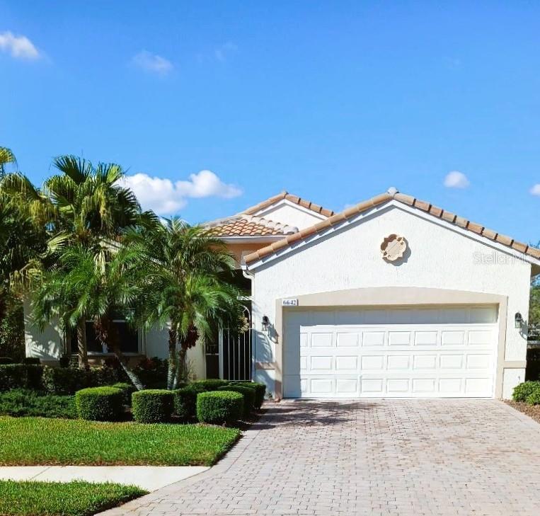 Location, Location, Location! Move in ready 2-bedroom, 2-bathroom home with a den in the highly desirable 55+ gated community, Cascades of Sarasota! As you walk through the front door you will notice an open floorplan with vaulted ceilings. The kitchen overlooks the living room and dining room and has been tastefully updated with new granite and new stainless appliances! The spacious master suite has two walk-in closets and a large en-suite making it the perfect private retreat after a long day. Enjoy Florida living on the screened in lanai overlooking the back yard. The Cascades of Sarasota is an active 55+ community and has a resort style indoor/outdoor swimming pool, tennis and pickleball courts, and bocce ball. A state-of-the-Art gym.  It also has a variety of social events and functions throughout the year.  The 25,000SF Clubhouse includes craft, card and game rooms.  A large ballroom with kitchen facilities, billiards and a library. Come see why this community is in such high demand!


Read Less
