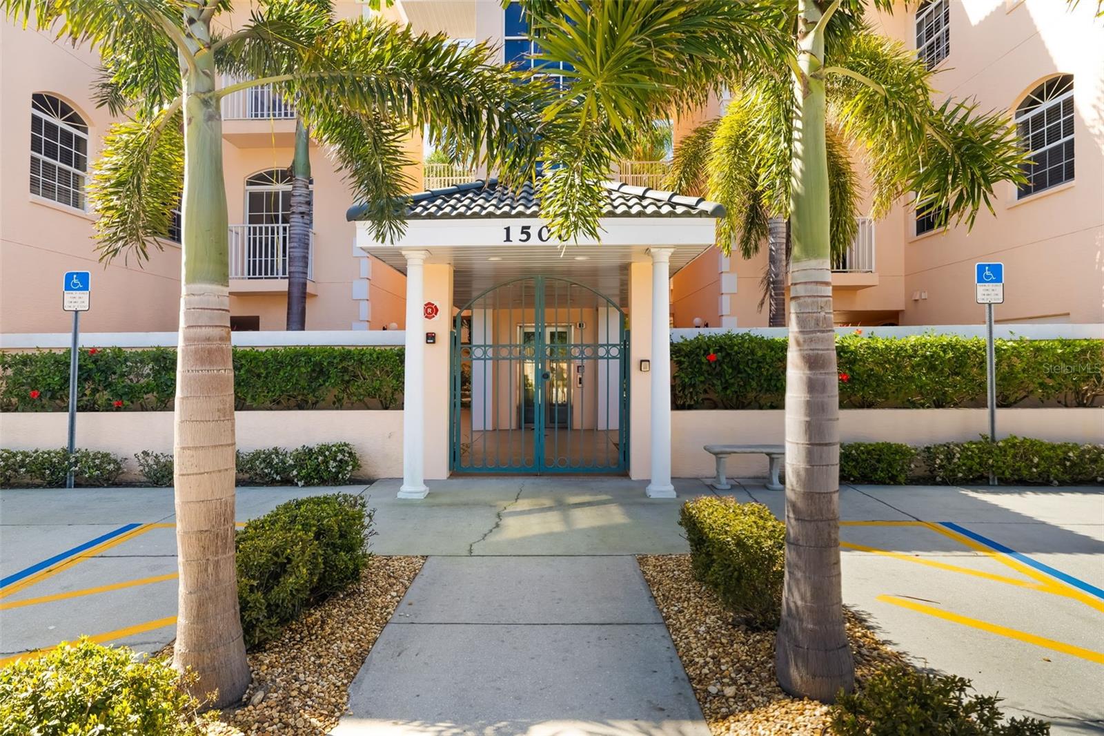 Bright, airy, and now an exceptional value, this updated top floor corner condo in The Courtyards at Gondola Park lives like 1,553 sq ft thanks to the fully enclosed, hurricane rated lanai—perfect for year round sunset and lake views. Offered turnkey furnished for true move in ease. Inside, the open layout features soaring ceilings, updated LVP and tile flooring, impact windows and doors, and a refreshed kitchen and baths with quartz countertops and newer stainless steel appliances. The glass enclosed lanai extends the living space beautifully, creating a peaceful retreat overlooking the lake. A private split-bedroom layout includes a spacious primary suite with two built in closets, an ensuite bath, and lanai access. Two guest bedrooms share a full bath on the opposite side. Additional perks: an oversized 2 car garage with storage, in unit LG washer/dryer, elevator access, and gated entry. Residents enjoy a clubhouse, heated pool, fitness center, and landscaped courtyard. HOA covers cable, internet, water, sewer, trash, and exterior maintenance. Minutes from downtown Venice, beaches, golf, dining, and everyday conveniences, this top floor residence combines expanded living space, a fresh price improvement, and a prime location—a standout value in Venice.