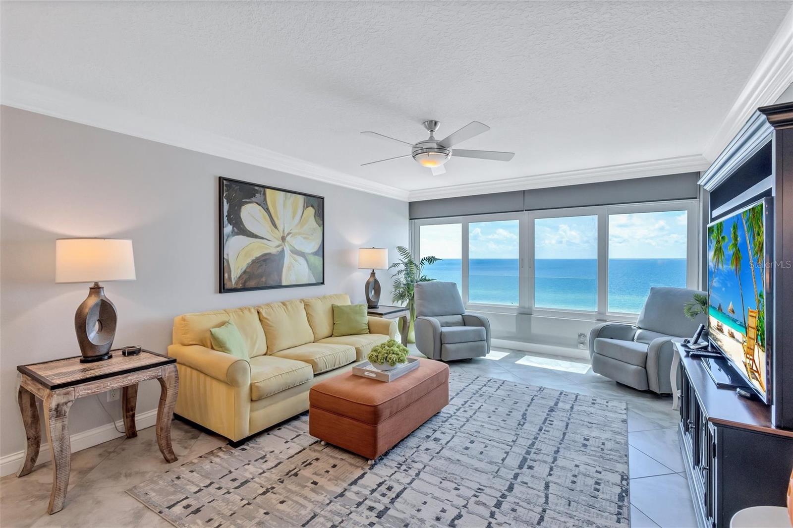 Your Dream Beach Escape Awaits on Siesta Key!
Tired of long winters or hectic city life? Discover the ultimate retreat in this luxurious 9th-floor penthouse overlooking Siesta Key’s world-renowned Crescent Beach. With uninterrupted Gulf views, you’ll enjoy breathtaking sunsets and the soothing sounds of the surf each day.
This spacious 1-bedroom, 1-bath unit features a sleek open floorplan with panoramic views from the living, dining, and kitchen areas. Fully furnished and move-in ready, it includes impact windows and doors, 2021 AC, new glass railings for unobstructed beach views, and updated appliances.
The bedroom offers custom closets and en-suite bath with a modern walk-in shower. A large walk-in pantry provides extra storage. Add a sleeper sofa or Murphy bed to easily host guests.
Located in Horizons West, a 7-acre gulf-to-bay community with 300 feet of private beach, beachside pool and spa, grilling areas, clubhouse, and a bayside park with day dock—perfect for kayaking, fishing, or relaxing by the intracoastal waterway. A second pool is located next to the Community Clubhouse. Hop on the free Siesta Key trolley to explore local dining, shopping, and entertainment.
This is more than a condo—it’s your gateway to paradise.