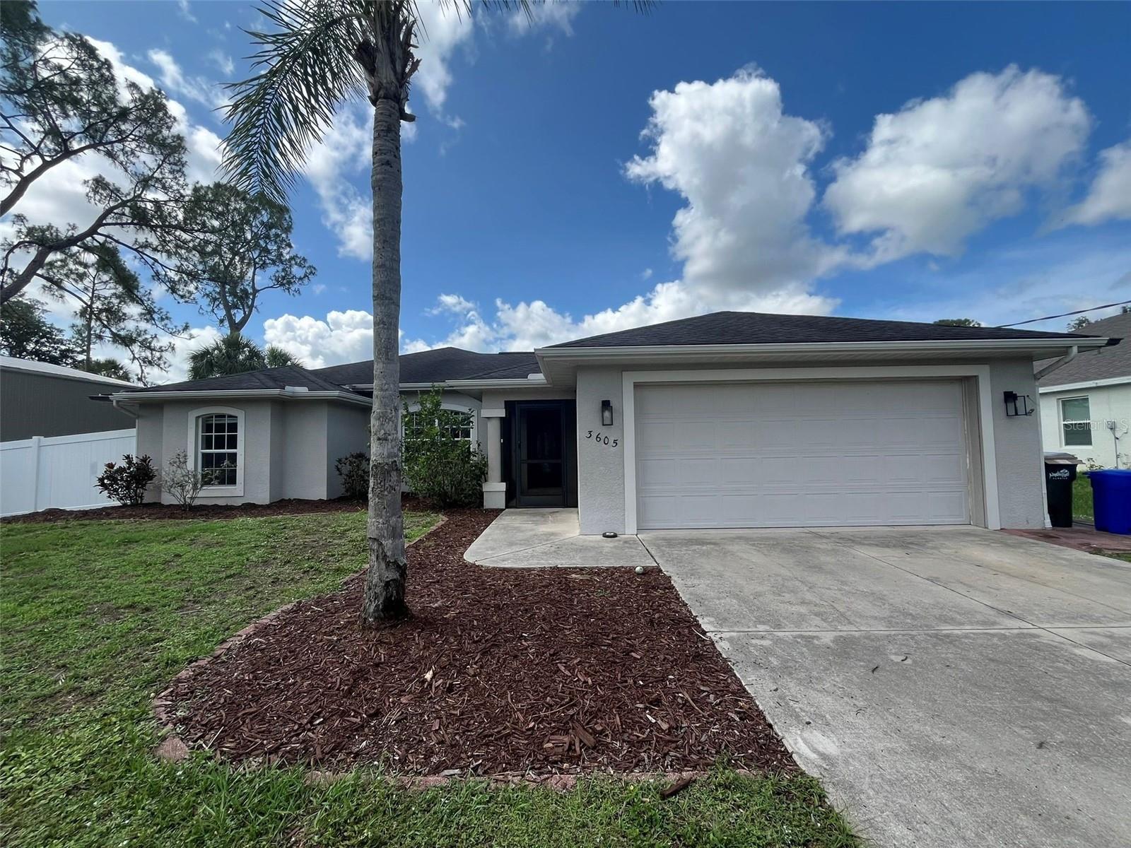 3 bedroom, 2 bath, 2 car garage home located in North Port. Home features tile in the living room, kitchen, den, bathrooms, laminate in the master bedroom, carpet in both guest bedrooms, interior laundry room, and a screened lanai. Conveniently located with minutes of interstate 75, schools and shopping.