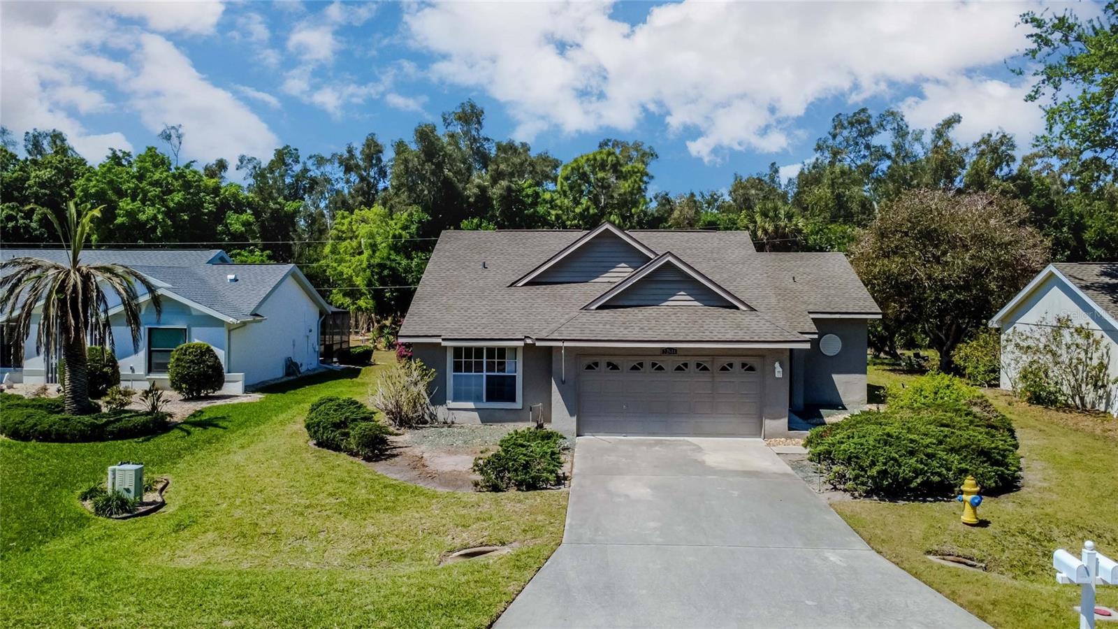 Exceptional value in a prime Estero location WITH YOUR OWN PRIVATE POOL! This beautifully maintained 3-bedroom, 2-bath split floor plan home in Sunrise at Fountain Lakes offers the perfect combination of comfort, location, and lifestyle at an attractive price point.



Step inside to an open and inviting floor plan featuring a spacious living and dining combination, a fully equipped kitchen, and a separate dining area ideal for everyday living or entertaining. The layout flows seamlessly out to the enclosed lanai, where your outdoor oasis awaits.



Enjoy year-round Florida living with your inground pool, updated screened lanai, and a private, serene wooded backdrop—a rare find that offers both privacy and relaxation. Additional upgrades include a new roof (2026) and a desirable split-bedroom design for added privacy.



Residents of Fountain Lakes enjoy a wide array of amenities including a clubhouse, community pool, fitness center, tennis and pickleball courts, bocce, shuffleboard, and a 9-hole executive golf course—all included in the HOA. Ideally located west of US-41 and directly across from Coconut Point, you are just minutes from shopping, dining, entertainment, and Southwest Florida’s beautiful beaches.



This is the perfect opportunity to own a pool home in an amenity-rich community at a price that makes sense—your slice of paradise awaits!