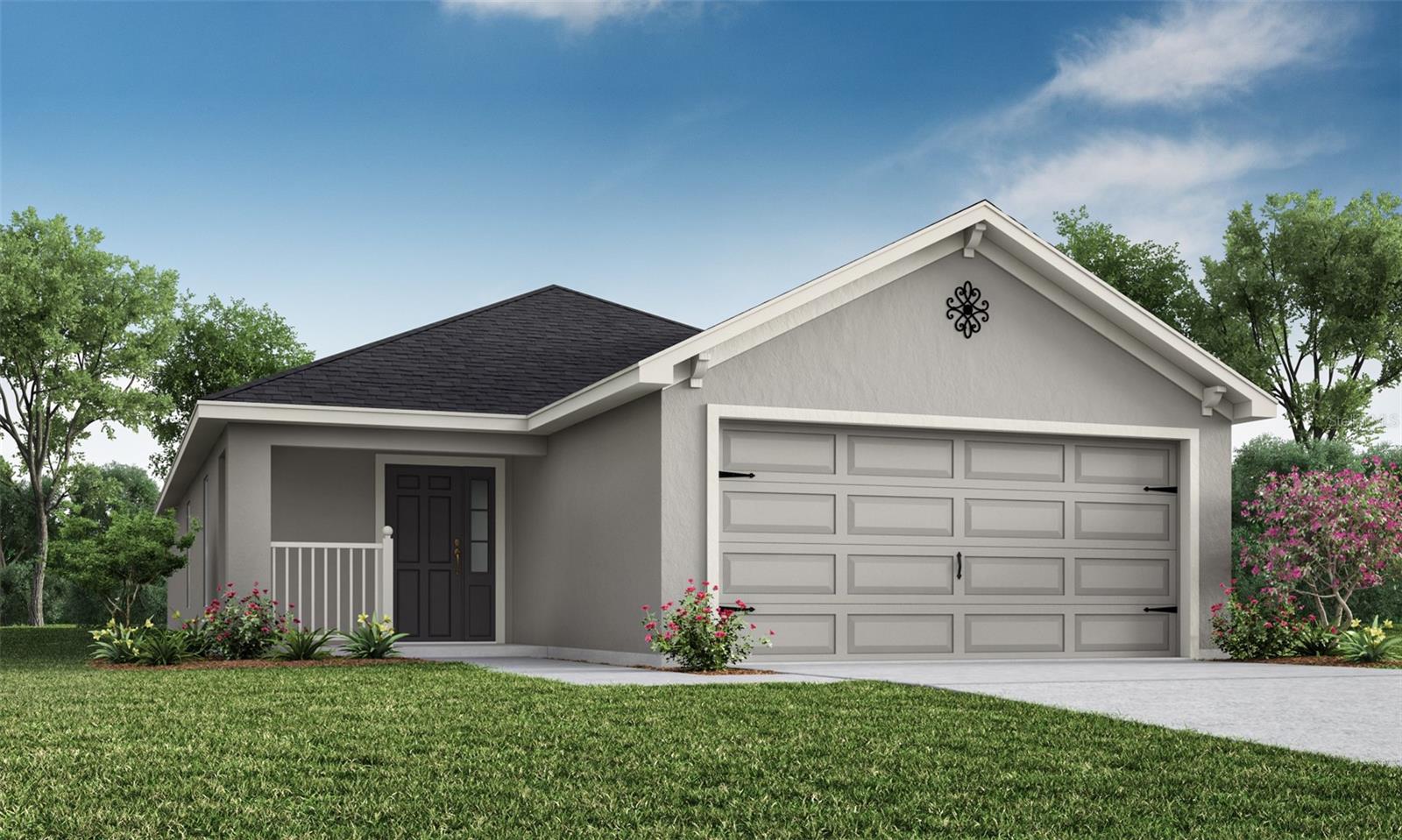 Under Construction. New construction home with 1,479 square feet on one-story including 3 bedrooms, 2 baths, and an open living area. Enjoy an open kitchen with white shaker-style cabinets, Samsung stainless steel appliances, a pantry, and a spacious breakfast bar, fully open to the dining room and gathering room. The living area, laundry room, and baths include luxury wood vinyl plank flooring, with stain-resistant carpet in the bedrooms. Your owner's suite is complete with a walk-in wardrobe and a private en-suite bath with a tiled shower. Plus, enjoy a covered lanai, 2-car garage, custom-fit window blinds, architectural shingles, energy-efficient insulation and windows, and a full builder warranty. 
“Please note, virtual tour/photos showcases the home layout; colors and design options in actual home for sale may differ. Furnishings and décor do not convey."