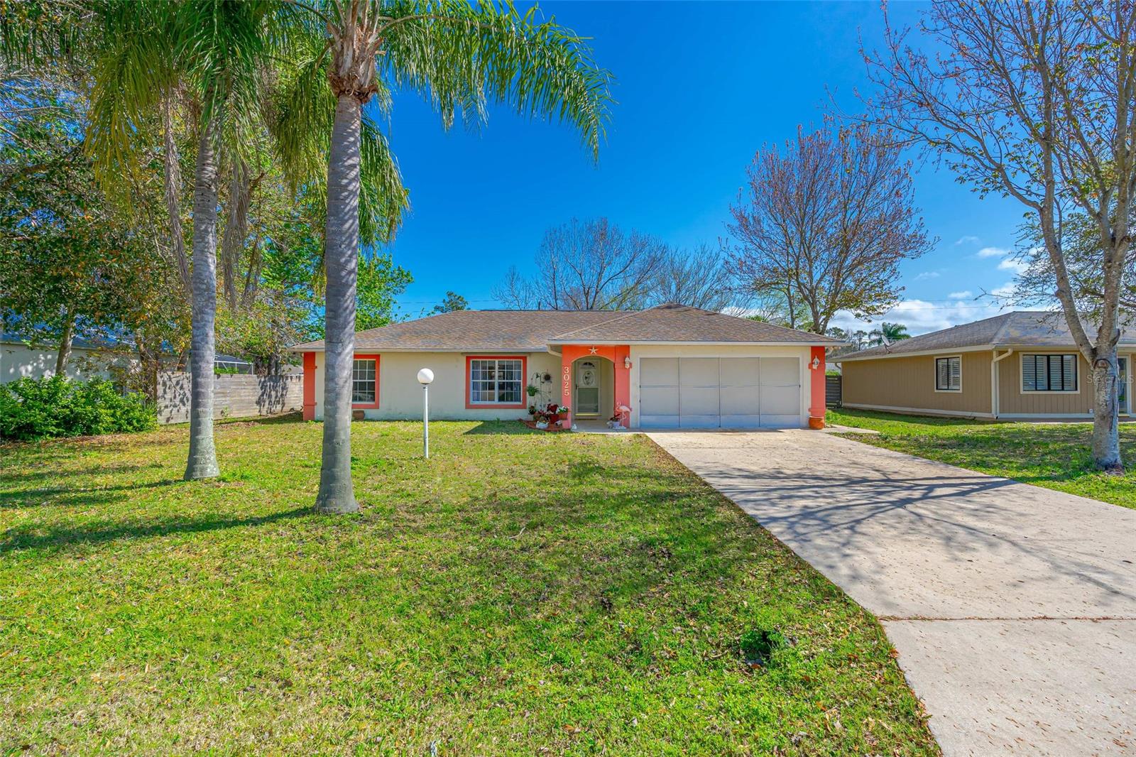 JUST WHAT YOU HAVE BEEN SEARCHING FOR! WELL APPOINTED MODERN CONCRETE BLOCK HOME WITH NO HOA. THIS HOME HAS MANY FEATURES LIKE A SEMI-OPEN KITCHEN WITH LOTS OF COUNTERSPACE, BREAKFAST BAR, AND PANTRY. OPEN FAMILYROOM WITH VAULTED CEILING. SPLIT BEDROOM PLAN WITH LARGER MASTER BEDROOM AND WALK-IN CLOSET, MASTERBATH HAS A GOOD SIZED WALK-IN SHOWER. THERE'S A FORMAL DINING AREA THAT LEADS TO A LOVELY TRUSSED OVER SCREENED LANI OVERLOOKING A LARGE AND PRIVACY FENCED BACKYARD WITH PLENTY OF ROOM FOR A POOL. BOTH GUEST BEDROOMS ARE AMPLE SIZED AND BOTH HAVE DOUBLE CLOSETS. LARGE INDOOR LAUNDRYROOM. THE GARAGE HAS BEEN PARTIALLY CONVERTED TO LIVING SPACE, THE GARAGE DOOR IS STILL IN PLACE AND CAN EASILY BE CONVERTED BACK TRADITIONAL TWO CAR GARAGE IF DESIRED. THERE IS ROOM BESIDE THE HOME FOR YOUR BOAT OR RV PARKING AND A BACKYARD SHED. CLOSE TO THE BEACH, BOAT LAUNCHES, SCHOOLS, PARKS, DINING, SHOPPING AND I95. WON'T LAST LONG CALL NOW FOR A PRIVATE SHOWING! ;Water: City