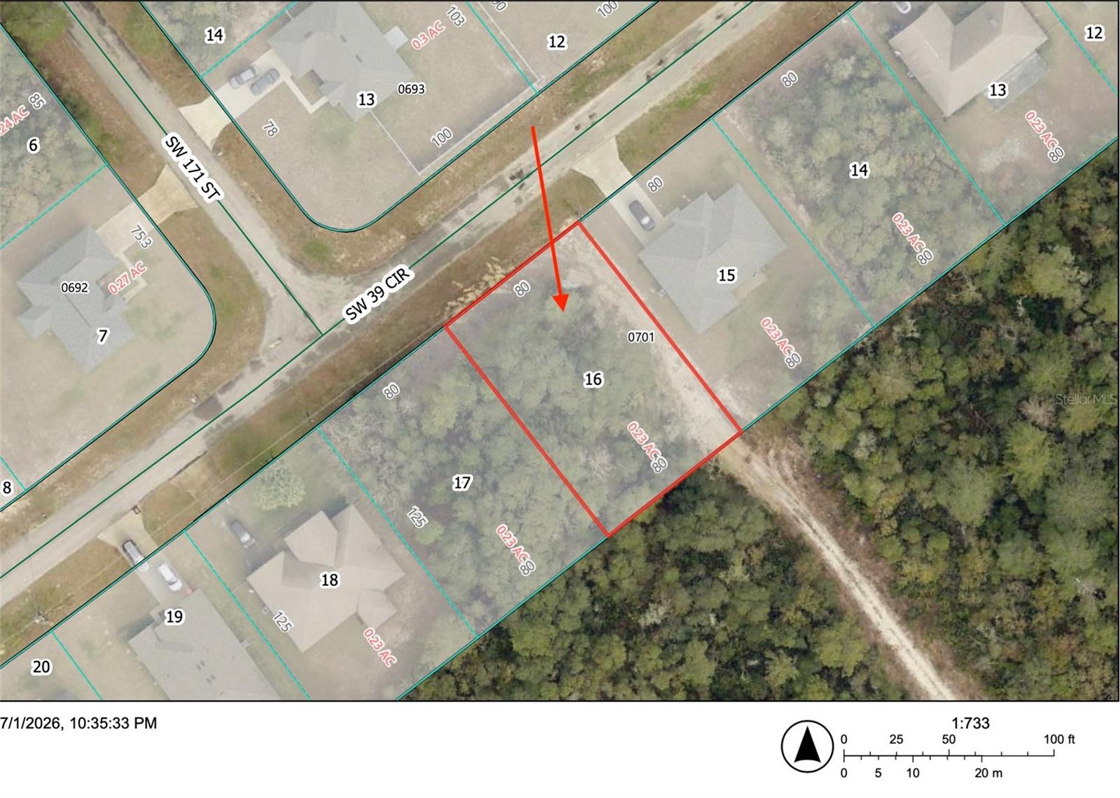 Vacant residential lot identified by Parcel ID 8006-0701-16. No assigned street address. Buyer to verify all information.
Build your dream home or invest in the growing community of Marion Oaks! This 0.23-acre residential lot measures approximately 80 x 125 feet and offers a great opportunity for homeowners and investors alike. Conveniently located on a paved road with easy access to shopping, dining, schools, medical facilities, and major highways. Enjoy the peaceful surroundings while being just a short drive from all that Ocala includes. No HOA. Don't miss this opportunity to own land in one of Marion County's most desirable and expanding communities.