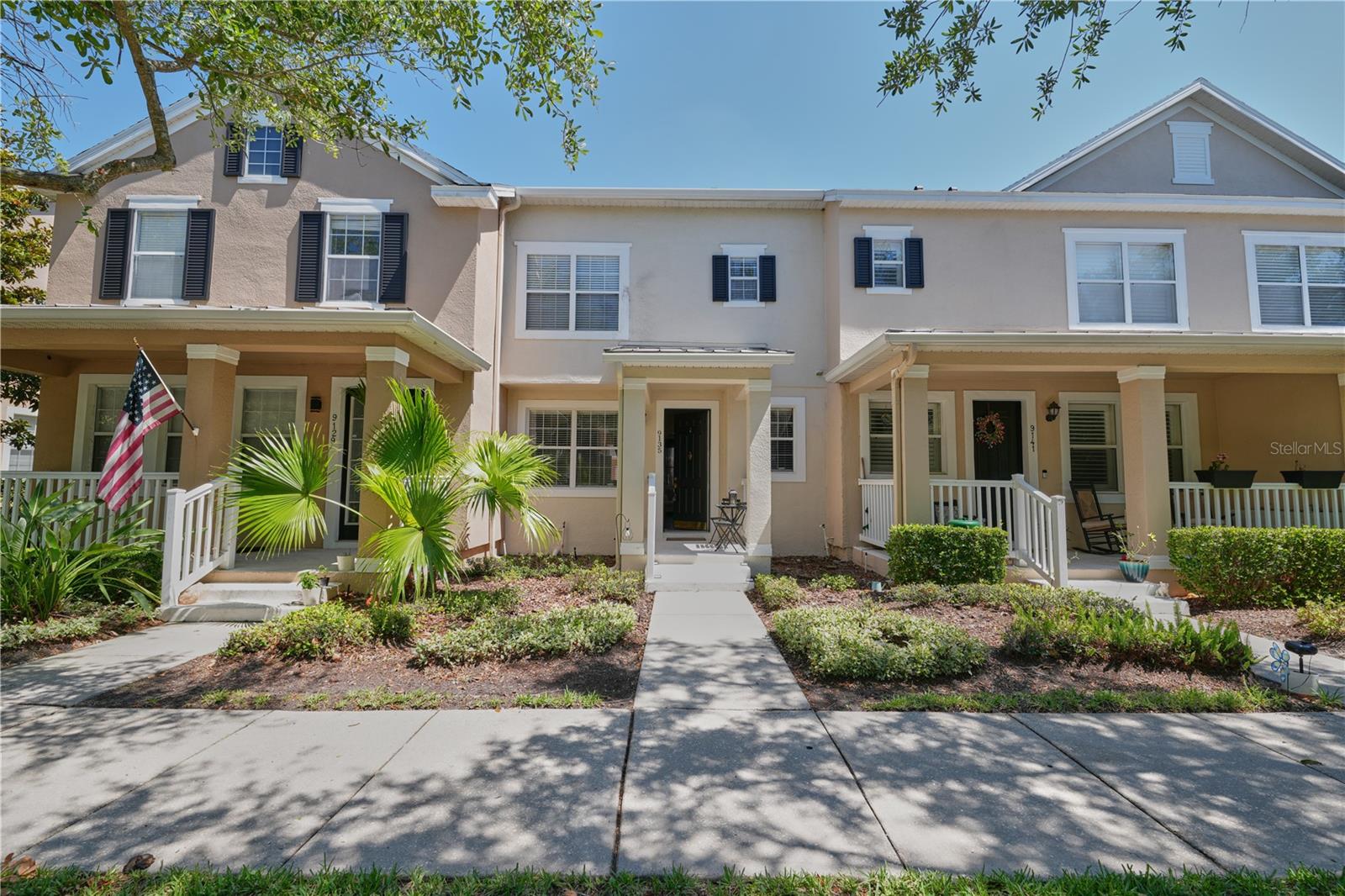 Beautiful townhome located in the heart of Lake Nona within the desirable Morningside at Lake Nona community. This well-maintained property offers an open and inviting floor plan with beautiful laminate flooring throughout the main living areas, spacious living and dining spaces filled with natural light, and a beautiful kitchen featuring abundant cabinetry, breakfast bar seating, and excellent counter space.

Upstairs, you will enjoy the comfort of two spacious bedrooms, each with its own private bathroom and walk-in closet, offering comfort, privacy, and an excellent layout. One of the bedrooms features relaxing pond views, creating a peaceful and welcoming atmosphere. Both bedrooms feature brand-new carpeting in a beautiful neutral color. The property also features a new A/C system. The roof was replaced by the HOA approximately two years ago, offering added value and peace of mind. On the first floor, you will also find a convenient half bathroom for guests.

Enjoy the private paved courtyard patio located between the home and the one-car garage, perfect for relaxing, grilling, or enjoying outdoor living. You can also enjoy a cup of coffee from the charming front porch while overlooking the beautiful water views.

Residents enjoy excellent amenities including a swimming pool, tennis and basketball courts, playgrounds, walking and biking trails, fishing pier, and much more, along with a membership to the Lake Nona YMCA.

Located within the highly desirable Northlake community and zoned for Northlake Park Elementary, Lake Nona Middle School, and Lake Nona High School. Excellent location near Lake Nona Village Center, Medical City, restaurants, shopping, highways 417 and 528, and only approximately 10 minutes from Orlando International Airport.