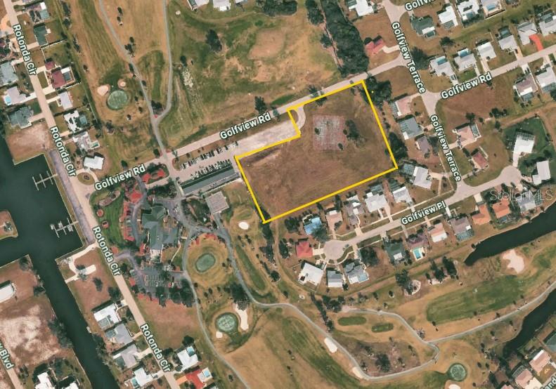 Exceptional development opportunity in the Oakland Hills subdivision of Rotonda West. This approximately 3.43-acre parcel offers nearly 149,500 square feet of land, substantial frontage along Golfview Road. The property is currently zoned RSF-5, Residential Single-Family, allowing up to five residential units per acre, subject to county requirements and development approvals.

Seller-provided conceptual development plans illustrate the potential for a boutique residential community of approximately 12 to 17 single-family homes. Preliminary layouts include internal roadway access, cul-de-sac configurations, stormwater retention, and individual residential homesites. One concept depicts a 15-lot development surrounding a private roadway and retention pond, while an alternative “Version 2” layout depicts as many as 17 homesites.

The parcel’s size, established residential surroundings, and proximity to Gulf beaches, golf courses, boating, shopping, and dining make this an intriguing opportunity for a builder, developer, or investor seeking a residential project in Southwest Florida.

Conceptual plans are preliminary and are not represented as approved or currently permitted. The number of buildable homesites will depend upon Charlotte County approval, zoning and density requirements, roadway standards, utility availability, stormwater management, wetlands, flood-zone boundaries, environmental conditions, association requirements, and other applicable regulations. Buyers should conduct independent due diligence and verify all development potential with Charlotte County and the appropriate governing authorities.