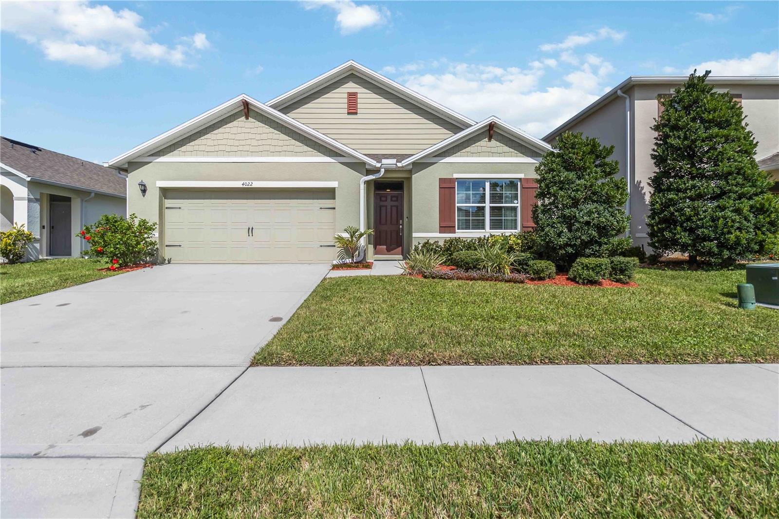 Set within the sought-after community, Riverbend, this 2019-built single-story
residence blends clean contemporary design with effortless Florida living. Offering 4
bedrooms, 2 baths, and 1,846 sq ft, the home is truly move-in ready with a bright,
open-concept layout ideal for entertaining and everyday comfort.
At the heart of the home, the kitchen makes a statement with granite countertops,
stainless steel appliances, and a generous island that flows seamlessly into the dining
and living spaces—perfect for hosting, gathering, and relaxing in style. The home is
equipped with a smart home panel, allowing convenient control of connected home
features for added comfort, security, and efficiency.

The primary suite offers a calming retreat with a walk-in closet, dual sinks, and a
glass-enclosed shower. The home features upgraded flooring throughout each of
the bedrooms, enhancing both style and durability.

Step outside to your private outdoor escape: a covered lanai, extended paver patio,
and fully fenced backyard, enhanced by the added privacy of no rear
neighbors—ideal for quiet mornings, weekend BBQs, or evenings under the stars.

Residents enjoy community amenities including a pool, playground, and walking
paths, while the location keeps you close to it all—minutes to SR-417, I-4, Publix,
Orlando-Sanford International Airport, and the charm of Downtown Sanford /
Riverwalk.