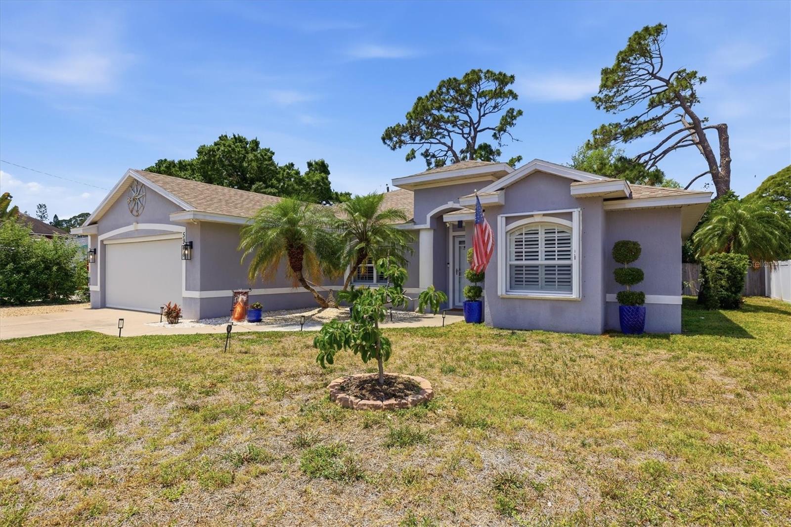 Beautiful 2-bedroom, 2-bath home with a den in Venice, Florida, offering over 1,800 square feet of comfortable living space in a great central location — ONLY 6 minutes to MANASOTA BEACH.

The split-bedroom floor plan provides privacy and flexibility, with spacious living areas and a den that can easily be used as a home office, hobby room, reading space, or additional sitting area. The living room features a tray ceiling with crown molding and accent lighting, creating a warm and inviting feel.

The kitchen offers wood cabinetry, Corian countertops, a pantry, and convenient access to the adjacent laundry room, which includes an additional large storage closet. This home also offers excellent storage throughout. The primary bedroom features a walk-in closet, a built-in closet, and a linen closet.

Plantation shutters add a beautiful finishing touch to the window treatments. Step outside and enjoy the screened lanai, perfect for morning coffee, relaxing evenings, or casual entertaining.

The backyard includes a newer shed with electricity and lighting, offering a great space for storage, tools, or projects. There is also a driveway area for RV parking with an electric hookup.

This well-located Venice home offers comfort, function, and convenience close to beaches, shopping, dining, and area amenities.
Key updates include a 2022 shingle roof and 2016 A/C, giving you peace of mind from day one. The attached 2-car garage provides everyday convenience plus extra storage, while the backyard 16x8 shed with electricity and lighting adds serious functionality. RV enthusiasts will love the dedicated RV pad with 50-amp service.
All of this just minutes from Venice's stunning Gulf beaches, top dining and shopping, medical facilities, parks, golf, and boating. The full Florida lifestyle, ready for you to enjoy.