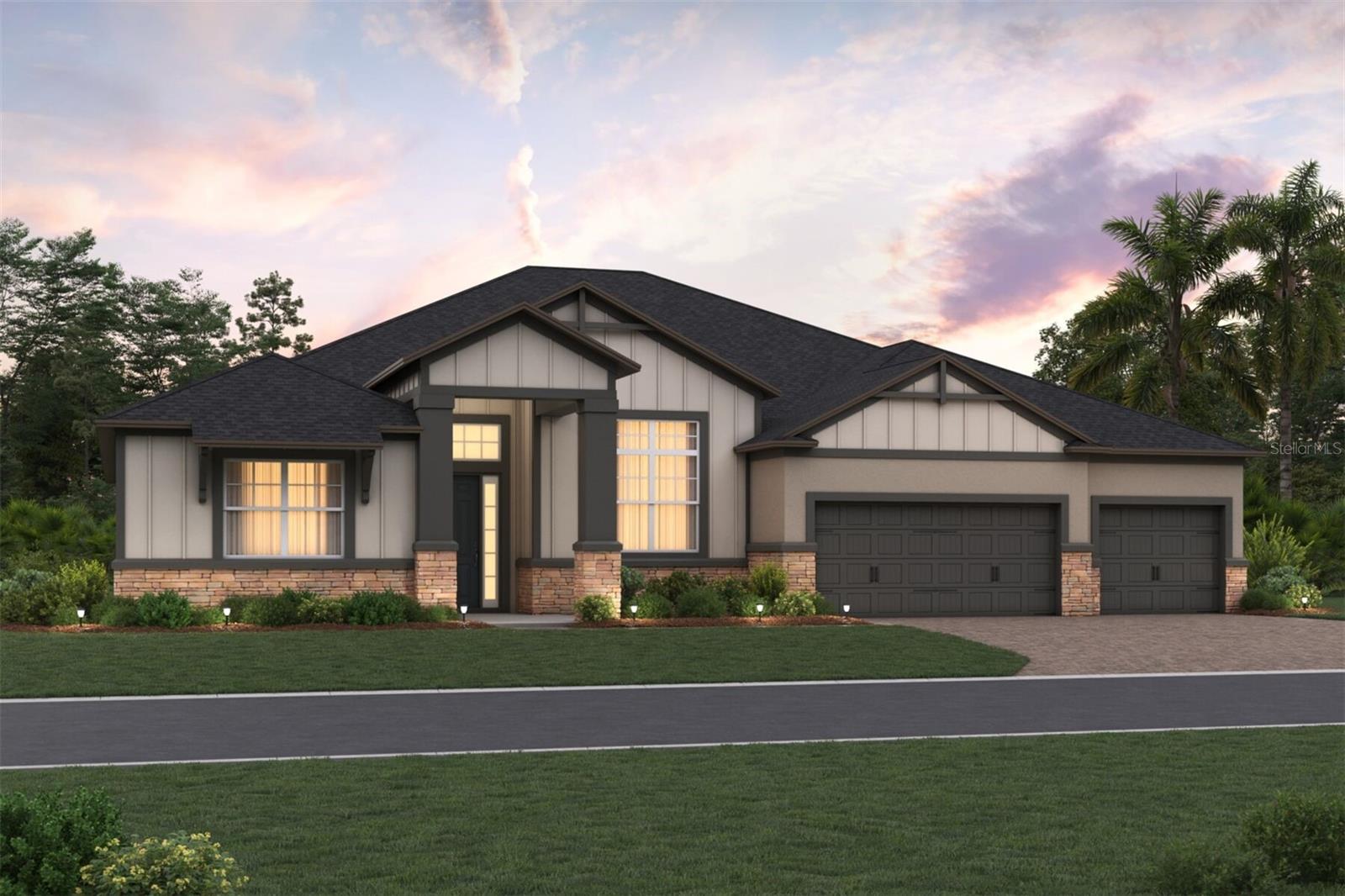 Under Construction. Welcome to 3072 Solace Way in Orlando, Florida: a stunning new construction home built by M/I Homes. This 2-story home offers 3,460 square feet of thoughtfully designed living space, featuring 5 bedrooms, 4 full bathrooms, and 1 half bathroom.

Step inside to discover an open-concept living space, a cohesive and inviting design that creates a seamless flow between gathering areas that’s ideal for both everyday living and entertaining. The quality of design throughout this home is evident in every detail, from the well-appointed finishes to the functional layout that maximizes comfort and style.

Other highlights include formal dining and living rooms, a huge upstairs bonus room, an extended lanai, and a 3-car garage.

You will love the owner's suite, which features a stylish tray ceiling, large windows an en-suite bathroom, and two walk-in closets. The additional bedrooms bedrooms provide plenty of space for family members, guests, or home office setups.

Every room in this home reflects a high quality of design, with clean lines and practical layouts that suit a variety of lifestyles. Each of the 4 bathrooms is tastefully appointed with quality fixtures and finishes, offering both style and functionality.

The lanai extends your living space outdoors, providing a comfortable area to enjoy the Florida weather year-round. This home is situated in a welcoming neighborhood with convenient proximity to parks, offering plenty of opportunities for outdoor recreation and family activities.