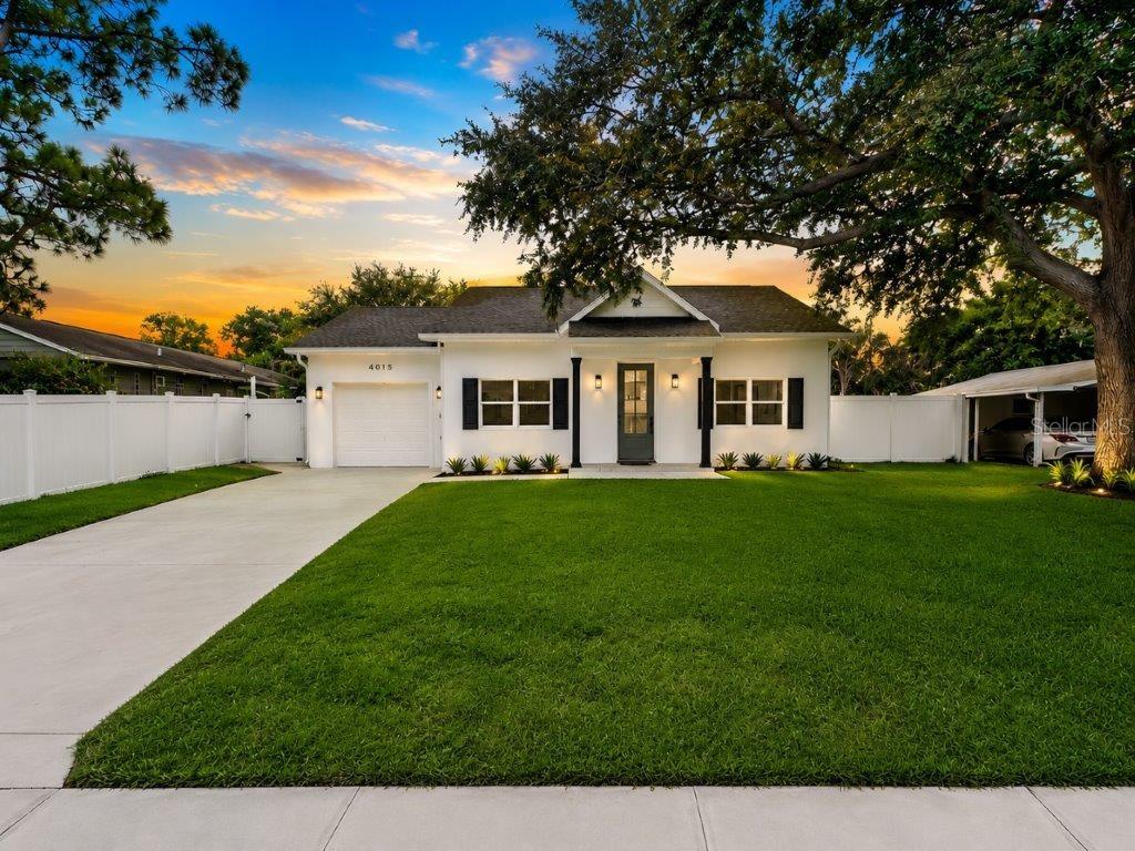 Please call to schedule a private pre-listing showing before this property officially hits the market. Flood Zone X500 - Brand-New Construction with Old-Home Charm. Behind its beautiful curb appeal, this brand-new construction home offers 2,150 square feet of thoughtfully designed living space with a rare blend of modern craftsmanship and old-home charm. Nearly 10-foot ceilings create an open, elevated feel throughout, while three original block walls were thoughtfully incorporated into the new design to preserve character and add timeless architectural appeal. The 4-bedroom, 3-bathroom layout features impact-rated windows, all new systems, modern finishes, and an open-concept design built for today’s lifestyle.
A covered front entry welcomes you into an impressive foyer with soaring ceilings and a wide hallway that creates a grand first impression. The flexible front bedroom is ideal as a guest room, home office, or den and includes a spacious walk-in closet. A nearby full bathroom features a tub/shower combination, while two additional bedrooms are connected by a Jack-and-Jill bathroom with dual vanities and a glass-enclosed shower.
The heart of the home is the open kitchen, dining, and living area designed for everyday comfort and entertaining. The kitchen showcases custom shaker cabinets with crown molding, designer quartz countertops, decorative backsplash, GE appliances, gold hardware, pendant lighting, and a spacious walk-in pantry with custom shelving. Large glass doors fill the living space with natural light and provide seamless access to the backyard.
Privately positioned at the rear of the home, the primary suite offers a generous walk-in closet and a beautifully finished bathroom with dual vanities and an oversized walk-in shower.
Additional highlights include LVP flooring throughout, smooth Level 4 drywall finishes, premium trim work, ceiling fans in every bedroom, built-in closets, a new HVAC system and ductwork, a new water heater, and a spacious laundry/mudroom with extensive cabinetry and designer quartz countertop workspace. The oversized one-car garage provides additional storage and functionality.
Outside, the property offers a large backyard and spacious side yards complemented by irrigation throughout, with plenty of room to easily accommodate a future pool if desired. Combining classic character with modern design, efficiency, and craftsmanship, this exceptional home presents a rare opportunity to enjoy timeless charm with the benefits of new construction.