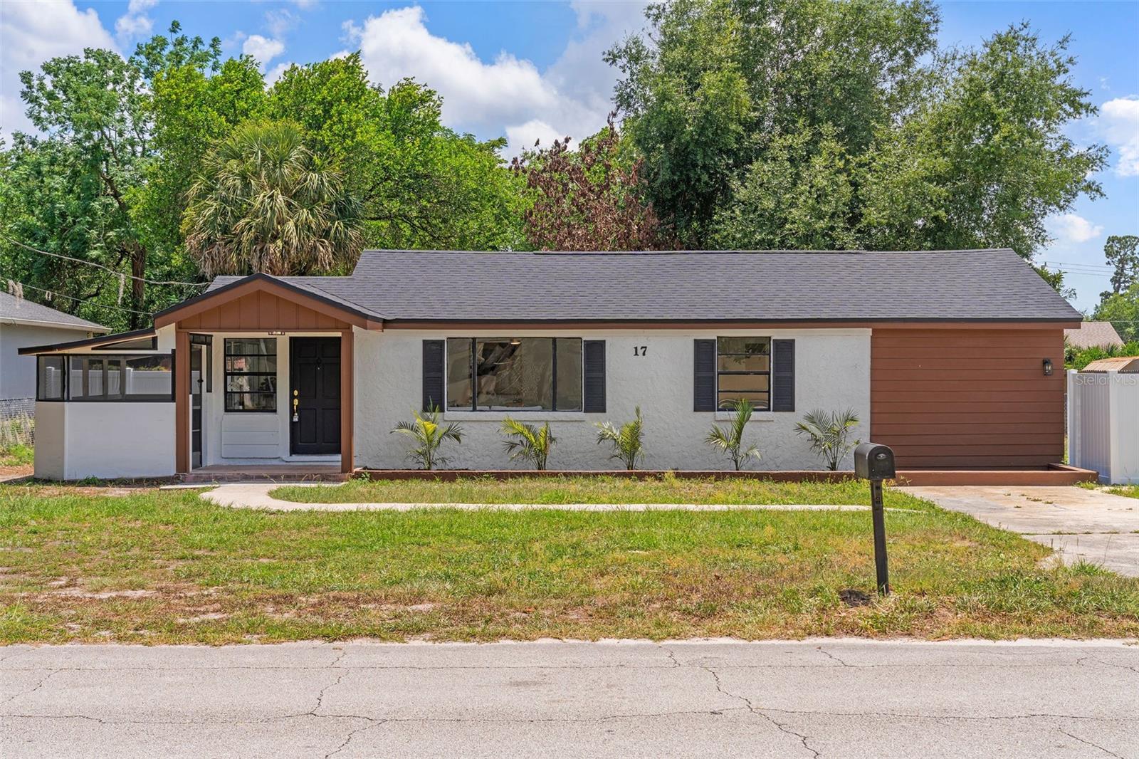Welcome to 17 Palmira Rd. located in the heart of Debary, a fully remodeled, move-in ready house waiting for its new owner to call it home.

This beautifully updated 3-bedroom, 1-bathroom residence sits on a generously 0.26 acre lot and offers the perfect blend of modern tasteful design followed by a solid block build. 
Conveniently located just minutes from I-4, this home is surrounded by endless entertainment, restaurants, supermarkets and places you approximately 25 minutes away from Downtown Orlando and 35 minutes away from Orlando’s Universal and Disney parks.
Truly an exceptional Central Florida location!

Designed for both comfort and peace of mind for many years to come, this home features a brand new 2026 roof, 2022 HVAC system, 2023 water heater and a serviced and inspected septic system. 
Inside you’ll find a brand new modern and spacious kitchen including brand new Whirlpool stainless steel appliances, brand new uniquely crafted bathroom and luxury vinyl flooring with elegant high baseboards that flow throughout the entire house to make everyday living both functional and beautiful.

The property offers endless possibilities for entertaining, gardening, or simply relaxing and enjoying the spacious backyard.
Combining style, functionality, and an unbeatable location, this property is a rare find and truly a must-see. Schedule your private showing today and experience everything this sophisticated gem has to offer.
Room sizes, square footage are approximate and should be independently verified by buyer/buyer's agent. All information contained in this listing is believed to be reliable but is not guaranteed or warranted.