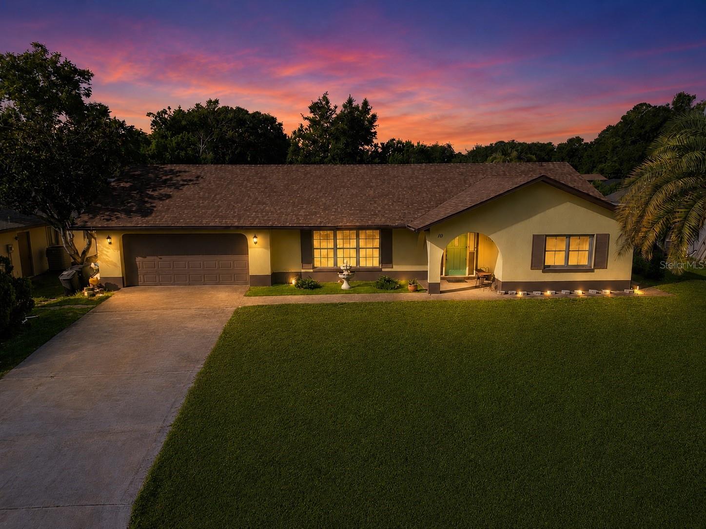 Rare opportunity to own a home with three true primary suites, each featuring its own private ensuite bathroom! Welcome to 10 Blackburn Place, Palm Coast, FL 32137, located in the peaceful Woodlands neighborhood. This unique home offers the perfect layout for multigenerational living, adults, college age, in-laws, guests, or anyone seeking privacy and flexibility. The home features a solid wood front door, artisan tile, French doors leading to a formal living/media room, and a bright family room with skylights. The kitchen offers solid wood cabinetry, granite countertops, and stainless steel appliances. A spacious laundry room provides additional storage and washer/dryer hookups. The primary ensuite bathroom has been beautifully updated with imported European fixtures and premium faucets. Enjoy Florida living in the private backyard featuring a screened lanai, saltwater pool with heater hookup, newer pool pump, updated pool plumbing, spa, outdoor shower with hot water, and cedar-roof cabana with electricity and surround sound. Major updates include a roof installed in 2026, water heater in 2025, AC system in 2022 with extended warranty, new sliding glass door, four new windows, sprinkler system, gutters, and two-car garage with automatic opener. 10 Blackburn Place offers a rare combination of flexibility, upgrades, and resort-style living in one exceptional Palm Coast home.