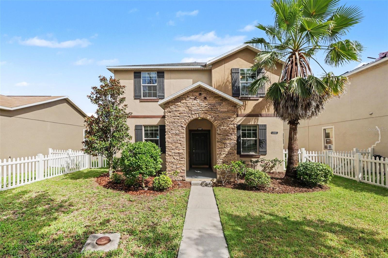 Five-bedroom, three-bathroom home located in the award-winning master-planned community of Connerton in Land O' Lakes.
Designed for effortless daily living, this home embodies an open-concept layout centered around a functional kitchen equipped with a combination of and stainless-steel appliances, alongside a practical small office nook perfect as a dedicated workstation. Near the front entrance, a separate den provides an ideal footprint for a larger home office or a quiet reading room. The main level also includes a full bedroom and bathroom, offering a private setup for guest accommodations.
Off the main living room, a screened-in back porch allows you to enjoy the Florida weather comfortably. The second story houses the remaining bedrooms along with the laundry room, making it easy to manage clothes between rooms. Ideally located just a 5-minute walk to Connerton’s clubhouse, residents enjoy seamless access to a wide array of resort-style amenities.