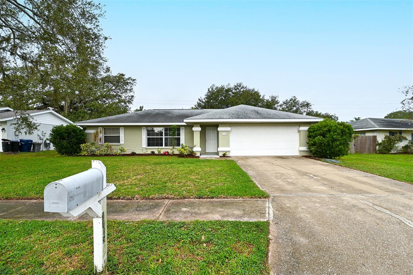 This 2 bed, 2 bedroom home set at the end of the cul-de-sac in South Creek Community with NO HOA FEES! Has an attached 2 car garage, the covered screened in back patio/lanai and fenced back yard offers privacy and a great place for reading a book, relaxing with your morning breakfast/coffee/tea and ready yourself for a wonderful day in sunshine paradise! The home is located close to shopping, restaurants, and so much more. Area beaches just a short trip to enjoy the soft sands and Gulf of Mexico water!!