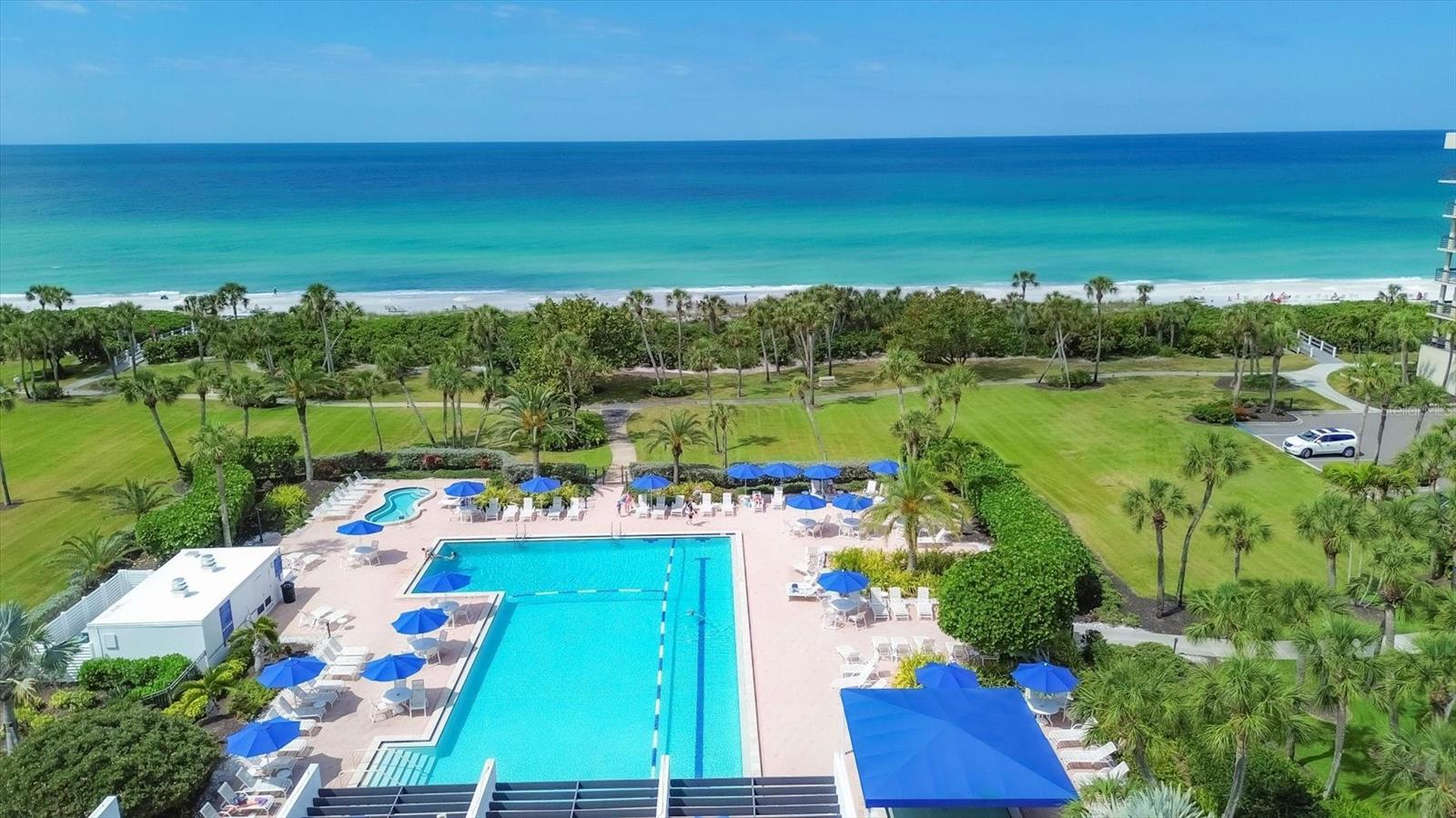 Beachplace at Longboat Key: Major price reduction for this Gulf-front luxury and rental-friendly, turnkey furnished investment opportunity! An iconic condominium in the mid-century modern style, Beachplace was constructed under the direction of Tim Siebert, one of the leaders of the Sarasota School of Architecture, and spans 31 acres with a quarter mile of Gulf beachfront. This price reduction makes this an ideal residence or investment opportunity. With a direct Gulf view, and a gentle walk to the beach, this two-bedroom, two-bathroom residence offers serene living; a spacious primary suite with ensuite bath, plus a guest suite, private balcony with stunning sunset views, full kitchen and dining and living spaces, new impact glass windows, all complemented by nearby amenities, including private beach access, a Junior Olympic-sized pool, spa, and a kid's pool. A clubhouse, two fitness facilities, a sauna, tennis, and pickleball courts, and two grilling stations complete the resort lifestyle. Electric Vehicle charging is on-site. The Resort at Longboat Key Club is immediately adjacent and offers championship golf and tennis facilities, a full-service marina nearby, and fine dining for its members and guests. St. Armands Circle shopping, dining, and entertainment is a short drive south, and Sarasota, with its thriving arts and cultural communities, eclectic shopping and dining, and extraordinary architecture, is a brief ride across the bay. Thirty-day minimum rentals are permitted twelve times annually. The buyer or their agent should review the possibility of any special assessments with the condominium manager. All of the information provided is considered reliable, but should also be verified by the buyer or buyer's agent.