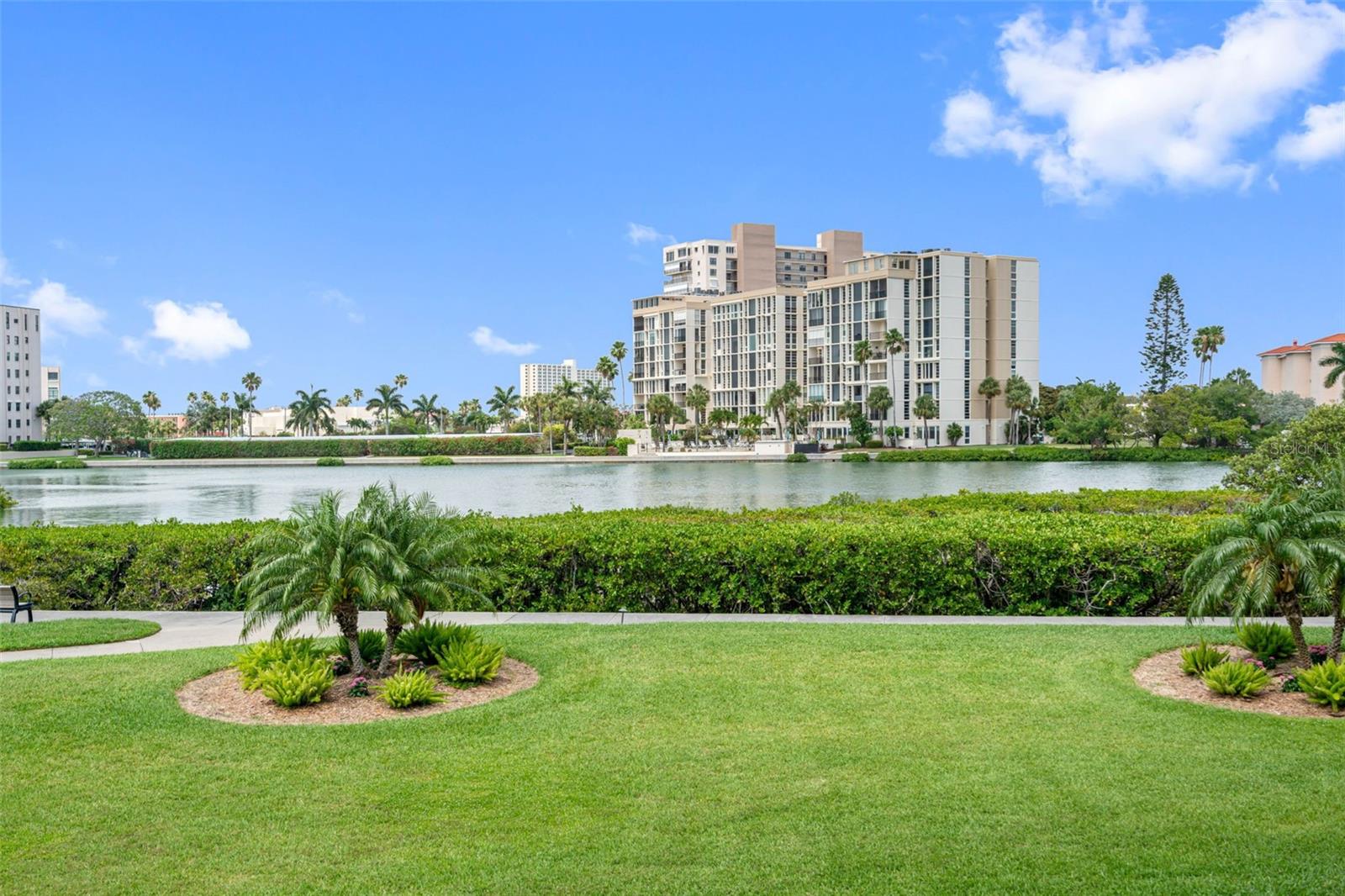 A great opportunity to finally live at Harbourside! This one bedroom, one bath FURNISHED condo offers more than just a home – it's a lifestyle. Wake up to breathtaking views of the water and enjoy your morning coffee on the private balcony, where tranquility meets serenity. Discover the perfect blend of comfort and convenience in this charming setting. Situated in a picturesque location with stunning water views, this residence offers a tranquil retreat at a great price. Step inside to find open rooms flooded with natural light, creating an inviting atmosphere that feels like home. The open layout seamlessly connects the living, dining, and kitchen areas, providing ample space for relaxation and entertaining. A large, enclosed porch, with a breath-taking view and floor-to-ceiling window sliders, offers both  an enclosed room or the option of a fresh, open-air patio. Wake up to in the comfort of your spacious bedroom, offering a peaceful sanctuary to unwind at the end of the day. Residents of Harbourside enjoy a wealth of amenities -- tennis, pickleball courts, a large sparkling swimming pool, hot tub, sauna, shuffleboard, separate men and women’s fitness centers, EV Charging stations, 3 car wash bays with vac & air, an active social program with a beautiful clubhouse, library, wood-working shop and game rooms. This is NOT a 55+ community. Social events abound, fostering a sense of community and camaraderie among neighbors. Situated in an island community, Harbourside offers residents the enjoyment of lush greenery and gentle waters populated with dolphins, manatees, herons, egrets and a myriad of other Florida wildlife as you stroll or jog along the 1.5-mile island walkway or even from the comfort and convenience of your own home. With the beach just minutes away, you'll never be far from the sand and surf. Enjoy peace of mind with 24-hour security provided by a guarded gate, offering an extra layer of safety and security for you and your loved ones. Beauty, luxury, comfort, activity and security – Harbourside has it all! Experience the ultimate in waterfront living. Check out the Virtual Tours – both a video and a 3D 360-degree walk-though tour, and then schedule your private tour of this Harbourside gem today! Sorry NO PETS for Tenants.