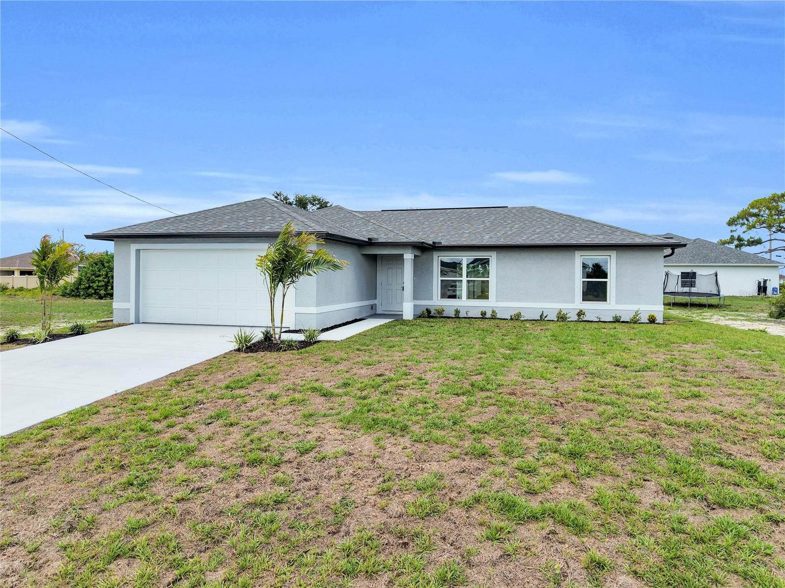Under Construction. Brand new construction in desirable NW Cape Coral! This beautiful 3-bedroom, 2-bath home offers anopen-concept design with durable porcelain tile flooring throughout, stone countertops, stainlesssteel appliances, and contemporary finishes. The spacious primary suite features dual closets, dualsinks, and a fully tiled walk-in shower. A covered lanai provides the perfect space to enjoyFlorida's year-round outdoor lifestyle.Conveniently located near Seahawk Park, Mariner Middle School, Mariner High School, shopping,dining, and local favorites including Walk-on's Sports Bistreaux. Enjoy easy access to Burnt StoreRoad, Pine Island Road, public boat ramps, and other area amenities.No HOA and located outside of a flood zone. Home includes a 1-year builder warranty and a 2-10 HomeBuyers Warranty. Seller may assist with buyer closing costs. Estimated completion October 2026.