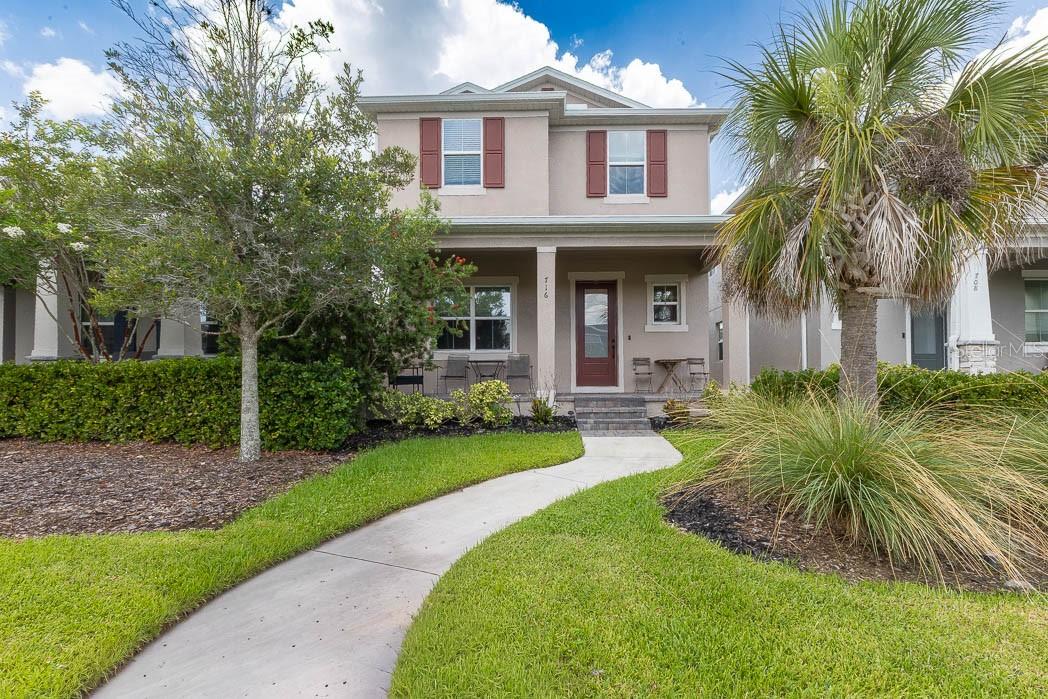 Welcome home to this beautiful two-story residence in the desirable Rivington community of DeBary, featuring a detached double-car garage and charming curb appeal.
A welcoming front porch sets the tone for this thoughtfully designed home. Inside, the main level offers an open and spacious layout with a modern kitchen overlooking the living area, perfect for everyday living and entertaining. The gourmet kitchen is equipped with quartz countertops, upgraded appliances, and stylish finishes throughout, including an oven with a built-in air fryer option. A convenient downstairs bedroom and full bathroom provide flexibility for guests or multi-generational living. Plus, enjoy the benefit of no carpet on the first floor.
The living room opens through elegant French doors to a private backyard, leading to the detached garage and a cozy outdoor porch space, ideal for relaxing or entertaining.
Upstairs, you’ll find the primary suite complete with a well-appointed bathroom, along with two additional bedrooms and a full bath. A separate laundry room with washer and dryer is also conveniently located on the second floor.
Additional highlights include modern fixtures, neutral paint throughout, and a very low HOA. The community also features a resort-style pool and is conveniently located close to SunRail and I-4, offering easy access for commuting and travel.
This home truly combines comfort, style, and location. Don’t miss the opportunity to make it yours!