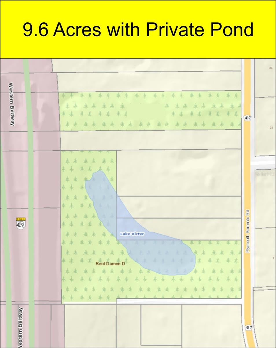 This 9.6 Acre tract is waiting for the perfect homeowner to build their dream home overlooking the 3 acre private pond.  The property is zoned Agricultural that allows you to build that dream home and have a horse and or a nursery if desired.  The property has quick access to all central Florida.  Only minutes away from Apopka or Mt. Dora with a lot of shoppes and restaurants.