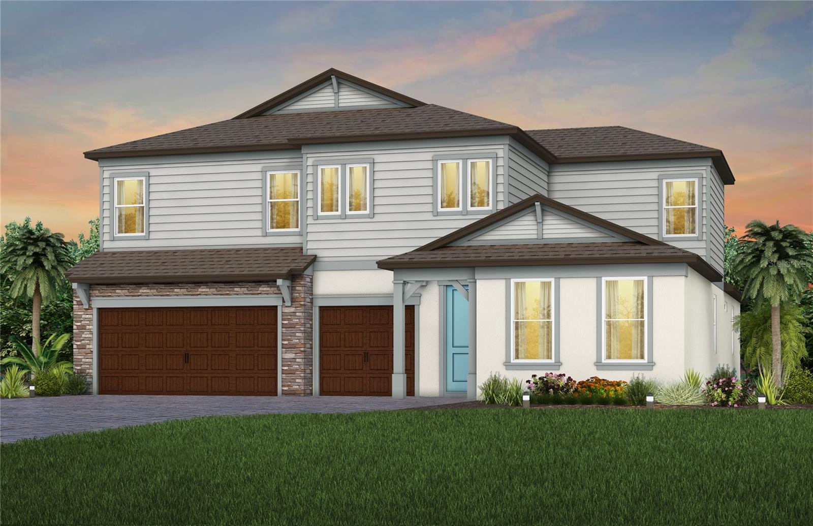 Under Construction. Pulte Homes is now selling in Vida’s Way, in a sought-after Wesley Chapel, FL, location. Enjoy pristine land that provides miles of walking trails, a dog park, and a community garden. A clubhouse with fitness, rec, and social spaces sits alongside a resort-style pool, playground, event lawn, fire-pit and pickleball courts for all.
This new construction Merlot Grand home is designed for flexibility, comfort, and modern living! The designer kitchen showcases a large center island with a single bowl granite sink, white cabinets, 3cm quartz countertops with 3”x12” tiled backsplash, a spacious pantry, and Whirlpool stainless steel appliances including a dishwasher, built-in oven and microwave, and stovetop range hood.
The bathrooms have burlap cabinets and 3cm quartz countertops and upgraded walk-in super shower, private commode, and dual sinks in the Owner's bath. There is luxury vinyl plank flooring in the main living areas and flex room, 12”x24” tile flooring in the baths and laundry room, and stain-resistant carpet in the bedrooms and loft.
This home makes great use of space with a 1st-floor Owner’s suite and spacious walk-in closet, enclosed flex room ideal for a home office or gym, a convenient laundry room with cabinetry, pocket sliding glass doors that open to a spacious covered lanai perfect for outdoor living and a 3-car garage.  Upstairs, a spacious loft with additional bedrooms and media room, provides even more room to relax, work, or play.
Additional upgrades and features include whole house gutters, tray ceiling at gathering room, floor outlet and LED downlights in gathering room, 8’ doors on the 1st floor, brushed nickel lighting and hardware, upgraded baseboards, iron balusters with oak handrail, situated on a corner lot and a Smart Home technology package with a video doorbell. 
Enjoy peace of mind with Pulte’s transferable, 10-year Limited Structural Warranty that covers materials and workmanship in the 1st year, workability of plumbing, electrical, HVAC, and other mechanical systems through the 2nd year, various types of water infiltration and internal leaks through the 5th year, and the structural integrity of the home through the 10th year. Plus, we’re currently offering limited-time incentives and below-market rates!