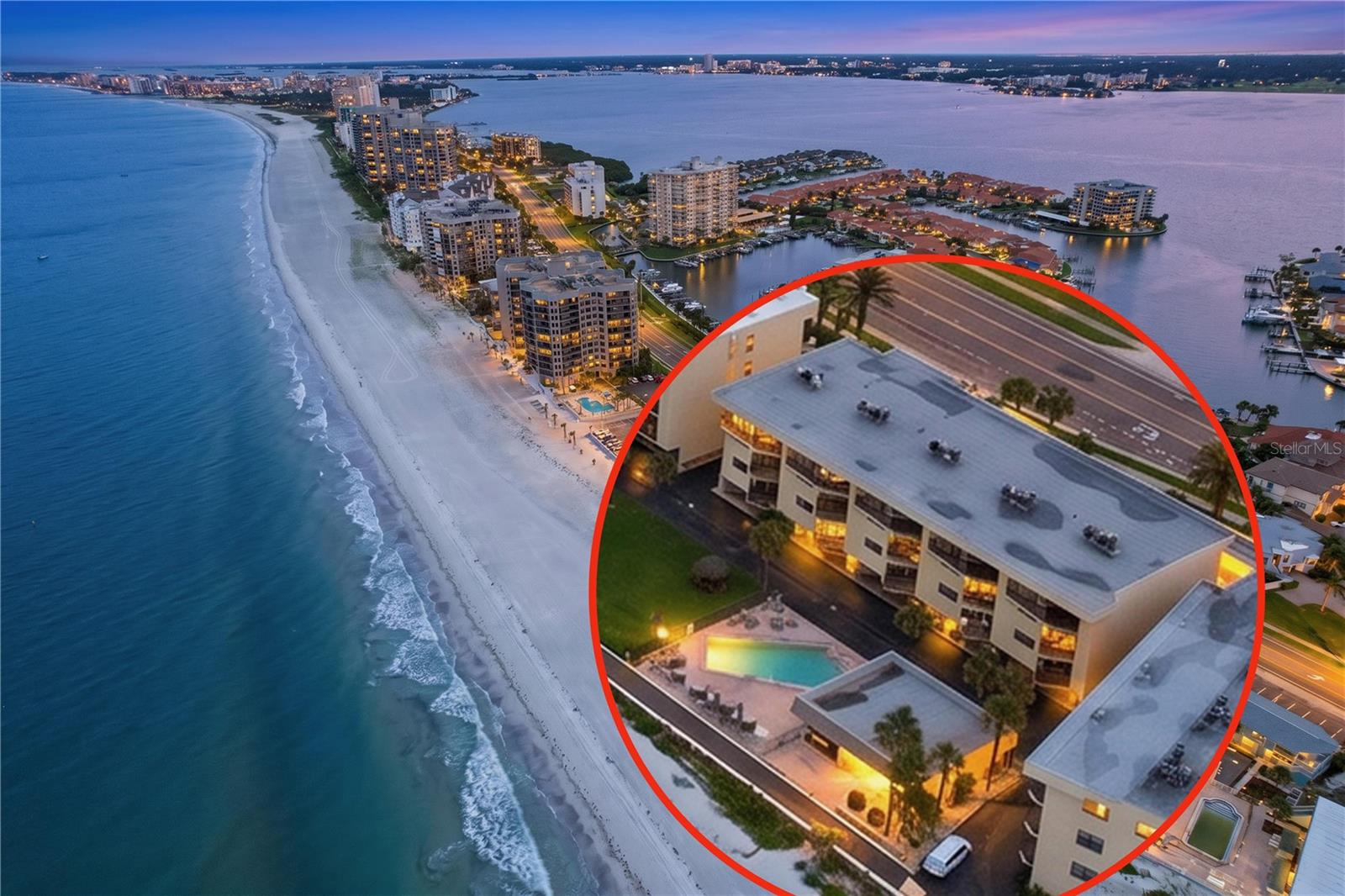 Beachfront living in one of the Gulf Coast's last strictly residential beach communities! Two small pets allowed. One month minimum rental period! This spacious 2-bedroom, 2-bath condo is located in highly sought-after Belleair Beach, known for its peaceful atmosphere, waterfront lifestyle, and charming neighborhood feel. The beautifully remodeled luxury bathrooms feature clean lines and timeless neutral finishes, while the spacious kitchen offers granite countertops and abundant maple cabinetry. Exceptional storage includes a walk-in primary closet, one closet in the guest bedroom, a balcony storage closet, and an additional private storage closet adjacent to the covered parking space. An in-unit washer/dryer hookup adds convenience. The covered balcony is tucked back from neighboring units, creating a private outdoor retreat to relax and enjoy Gulf breezes, seabirds, and glimpses of the sparkling shoreline. Step outside to some of Florida's softest white sand beaches and experience the relaxed coastal lifestyle Belleair Beach is known for. AC new in August 2021.