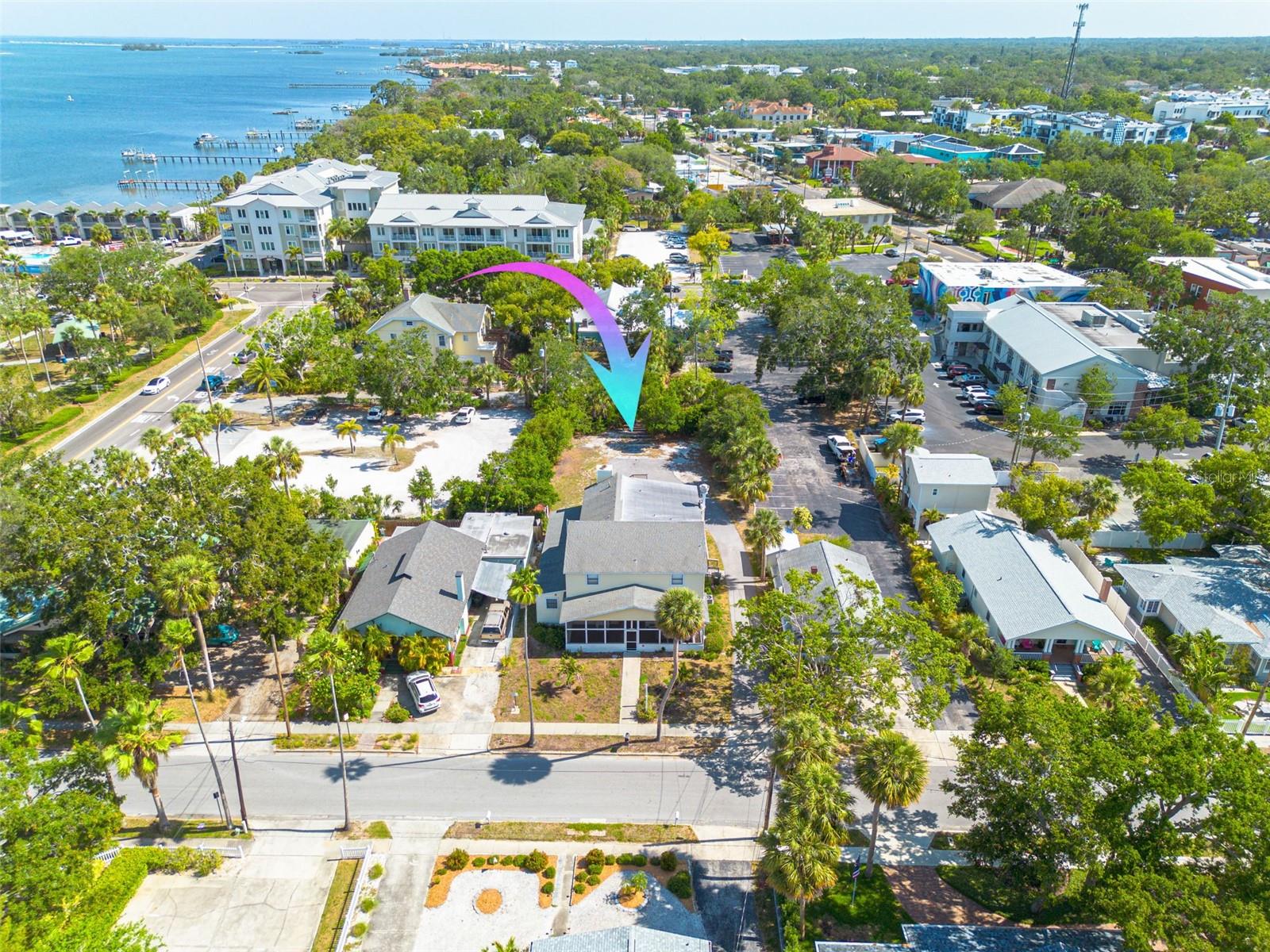 Amazing and rare opportunity in downtown Dunedin.   Located in the “Downtown Core”, the possibilities here are endless!   The last use was an assisted living facility, but it would make a great short-term rental, professional office, or retail store.  Located right near Edgewater Drive and Main Street…be part of the vibrancy of downtown Dunedin and all the shops and restaurants that come with it.  The free-standing, two-story building features a gas fireplace with 10 offices and rooms—many with their own bathroom.  Featuring 3 central heat/air units and two mini-splits, a generator, gas store, fire suppression system, security, and fire alarm.  Charming front porch and rear upper back deck with new stairwell.  Views to the intracoastal from this property, as it is just steps to Edgewater Park, Marina, and Main Street.  This property is a must see!