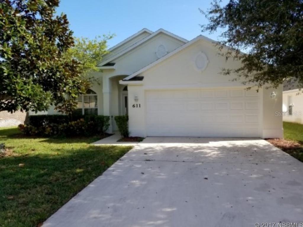 GATED COMMUNITY 3 BEDROOM, 2 BATH, 2 CAR GARAGE, EXTERIOR & INTERIOR OF HOME PROFESSIONALLY PAINTED, CARPET FLOORING & PORCELAIN PLANK TILE PROFESSIONALLY INSTALLED PRIOR TO LISTING. HOME IS IN READY TO MOVE IN CONDITION. CORAL TRACE IS LOCATED A 1/4 MILE FROM I-95, 10 MILES TO THE BEACHES OF NEW SMYRNA, 15 MILES TO DAYTONA BEACH & DAYTONA INTERNATIONAL SPEEDWAY, 43 MILES FROM SANFORD INT'L, 69 MILES FROM ORLANDO INT'L AIRPORT & WALKING DISTANCE TO THE EAST CENTRAL REGIONAL RAIL TRAIL. THE HOA AMENITIES INCLUDES; CLUBHOUSE, FITNESS ROOM, POOL, AND LAWN CARE . ALL INFORMATION RECORDED IN THE MLS IS INTENDED TO BE ACCURATE BUT CAN NOT BE GUARANTEED. ;Water: City