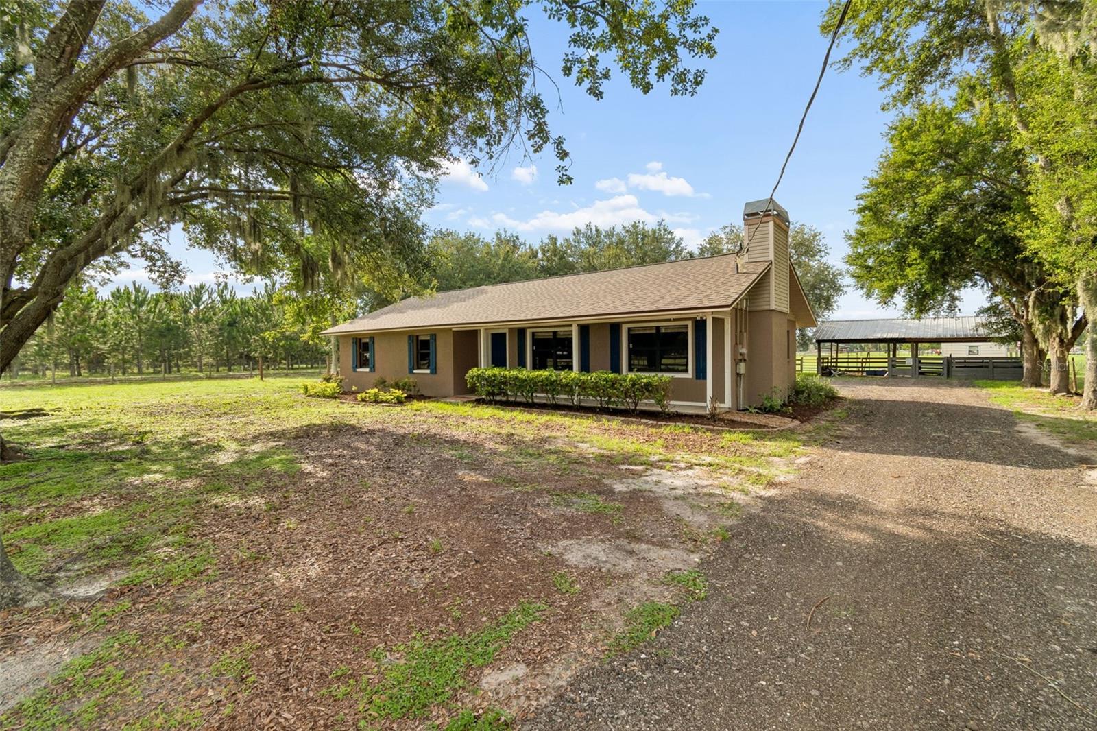Welcome to 336 Corbett Road...your own private slice of country paradise! Nestled on 2.4 fully fenced, equestrian-friendly acres at the end of a quiet dead-end road, this exceptional property offers the perfect blend of privacy, space, and flexibility for the way you live.

Designed with multigenerational living in mind, this spacious 5-bedroom, 3-bathroom home features a thoughtfully designed split floor plan. The main living area includes 3 bedrooms and 2 bathrooms, while a separate wing just off the kitchen offers 2 additional bedrooms, a full bathroom, and its own private entrance. This area can easily be closed off from the main home, making it ideal for extended family, guests, a private in-law suite, home office, or even potential rental income.

Inside, you'll find beautiful wood-look tile flooring throughout the main living areas, a warm and inviting living room centered around a stunning stone wood-burning fireplace, spacious bedrooms with laminate flooring, and a functional kitchen featuring stainless steel appliances.

Step outside and enjoy everything this incredible property has to offer. The entire property is fully fenced and gated for privacy and security, with plenty of room for horses, farm animals, RVs, boats, and all of your recreational toys. Equestrian enthusiasts will appreciate the pole barn with two horse stalls, wash rack, lighting, and round pen, while the large storage shed with electricity provides even more versatility. With agricultural zoning, there's still ample room to add a pool, workshop, additional barn, or whatever you've been dreaming of.

Enjoy peace of mind knowing many of the major updates have already been completed, including a new roof and water heater (2020), new water softener system, fencing, horse stalls, and round pen (2021), new A/C system and well drop pipe (2022), new interior paint, and a new drainfield installed in 2023.

Properties like this are becoming increasingly hard to find. Whether you're looking for a peaceful country homestead, an equestrian retreat, or a property that offers room to grow while still being conveniently located, 336 Corbett Road is a rare opportunity that truly has it all.