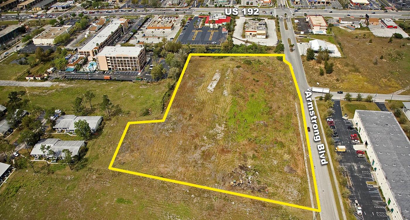 Prime Land in Kissimmee!
Excellent location just one block south of US-192 on Armstrong Blvd, in the heart of Kissimmee’s tourist corridor. Mixed Use PUD zoning allows a wide range of uses including office, light industrial and warehousing — ideal for an owner-user or investor seeking flexibility and growth potential.