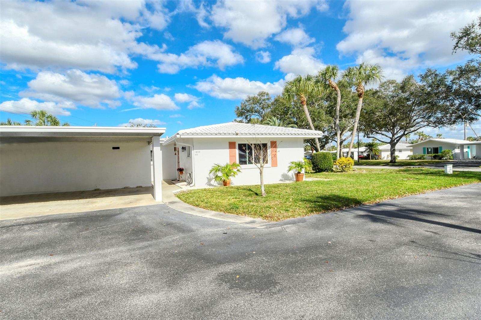 Beautifully renovated, this 2BR/2BA is ready for new owners. You will enjoy the Wood floors in the spacious living room. Light and bright kitchen with 2-year-old stainless appliances & a pantry closet. Lovely Florida room with river gravel. Baths have been updated with vessel sinks & vanities. Partially re-plumbed, updated electrical panel and newer impact windows too. This is a 55+ community which allows 1 small pet. Condo association fee includes water, sewer, exterior maintenance, lawn, pool, basic cable & roof. This great location is close to shopping, banking, restaurants and just minutes to I-75 and the beaches.