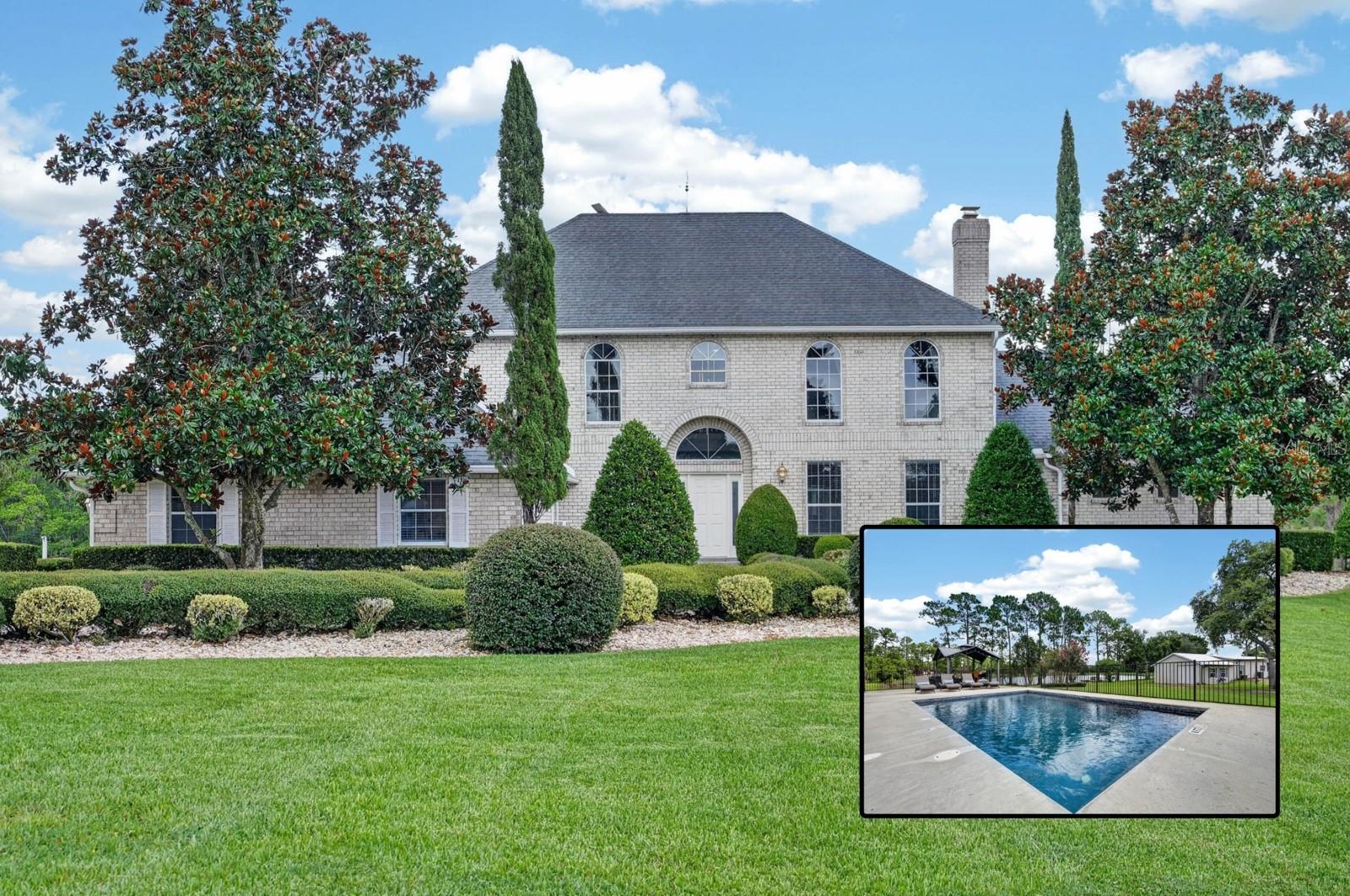 Welcome home to 350 Fox Hollow Farms, an extraordinary 10.04 acre estate offering two fully renovated homes, two private spring fed lakes, a saltwater pool, and endless opportunities for luxury living, entertaining, or multigenerational use. A private gated entrance welcomes you onto the property, creating an immediate sense of privacy and exclusivity as you arrive.
The main residence offers 5 bedrooms and 6 bathrooms and has been completely renovated with quality finishes throughout. The spacious open layout flows seamlessly to the outdoor living areas, creating a home that is equally suited for everyday living and large gatherings. The kitchen blends style and function, while the beautifully updated bathrooms provide inviting spaces to unwind.
A separate 3 bedroom 2 bathroom home sits privately on the property and has also been fully renovated. Whether you're accommodating extended family, welcoming guests, or creating a private workspace, this second residence offers exceptional flexibility.
Step outside and experience everything that makes this property truly special. Two private spring fed lakes with docks create the perfect setting for fishing, kayaking, or simply enjoying the peaceful surroundings. The saltwater pool and expansive outdoor living spaces offer endless opportunities to entertain, relax, and enjoy Florida's year round outdoor lifestyle.
Fox Hollow Farms offers remarkable versatility for a variety of lifestyle needs, whether you envision a private family compound or a one of a kind retreat surrounded by nature.
Additional updates include a 2020 HVAC system and a new water heater installed in 2026, providing added peace of mind.
Located in Pierson, you'll enjoy the privacy and natural beauty of country living while remaining within easy reach of everyday conveniences and some of Central Florida's most popular destinations. You're approximately 40 minutes from Daytona Beach, about an hour from Orlando and Orlando Sanford International Airport, and around 90 minutes from Orlando International Airport. Nearby access to DeLeon Springs, the St. Johns River, and countless parks and outdoor recreation areas adds even more to the lifestyle this remarkable property offers.
Properties of this caliber rarely become available. Whether you're searching for a private family compound or a one of a kind retreat surrounded by nature, Fox Hollow Farms offers an opportunity unlike anything else. Schedule your private showing today.