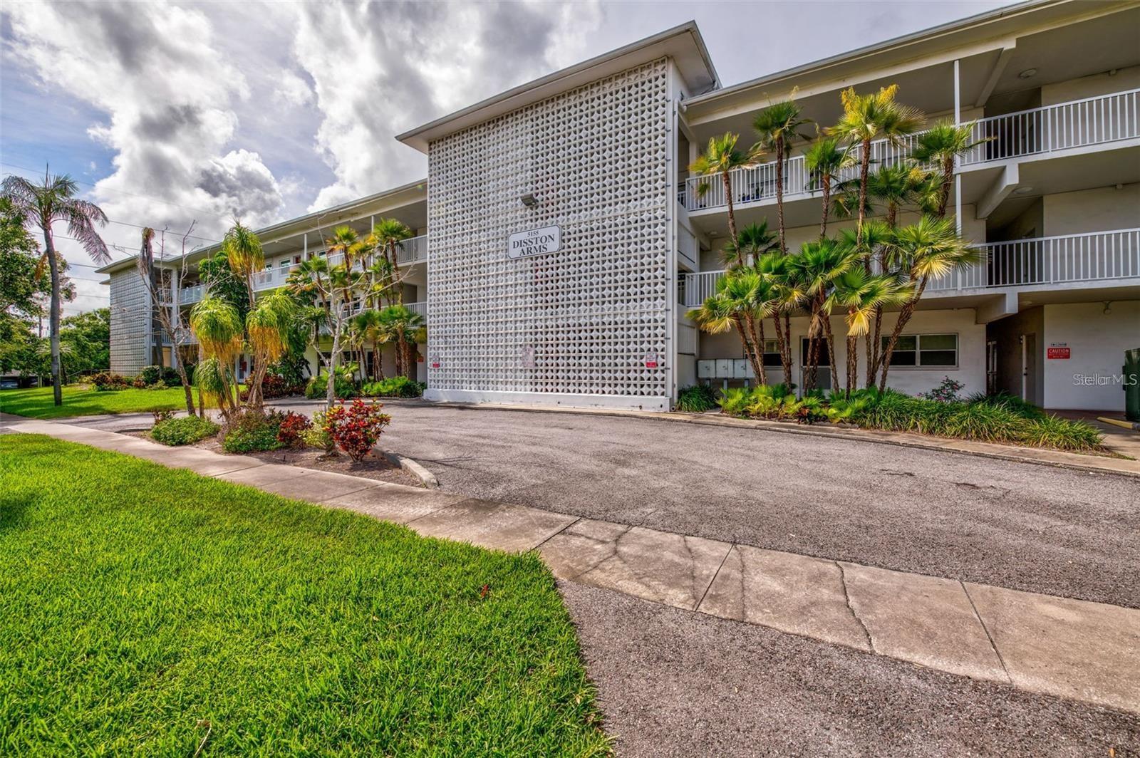 NO PETS ALLOWED! Available unfurnished, this spacious 2-bedroom, 1-bathroom unit with a good size enclosed balcony /Florida Room is located on the third floor and is accessible by elevator or stairs. The kitchen is connected to the bright and sunny enclosed Florida room with a large storage closet. The spacious primary bedroom offers two large closets one of which is a walk-in. The second bedroom has a separate exterior entrance/exit door and a nice size closet. The full bathroom is conveniently located between both bedrooms and contains a shower/tub. Disston Arms is located within 5 miles from St Pete Beach and Downtown St Pete. There is one assigned parking and plenty of street parking for a second vehicle or guests. Rent includes water, sewer, trash, and grounds care. Laundry Room in the building. Applicant must have a minimum 650 credit score, no prior evictions, and monthly gross income of three times the monthly rent. First, Last & $500 Security Deposit required.