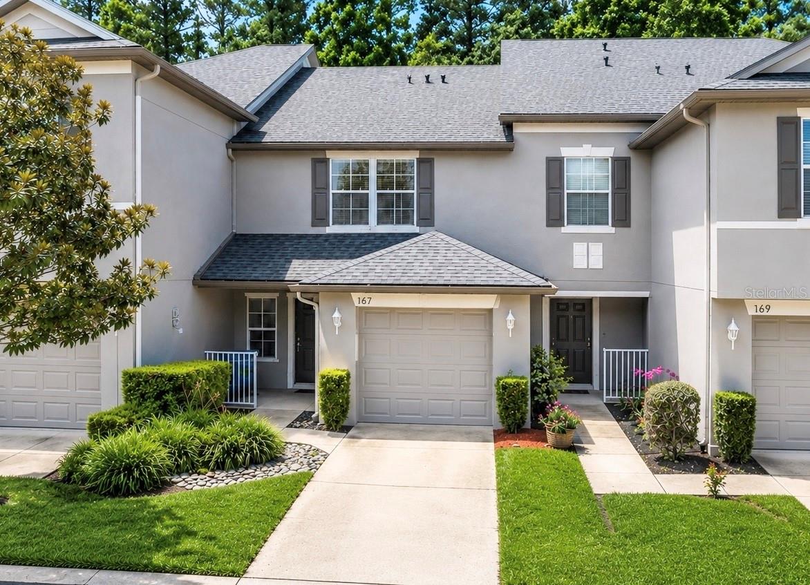 Welcome to easy, low maintenance living in the gated Heritage Park community of Winter Springs! This move in ready Townhome offers comfort and convenience! Inside, you'll find a bright and inviting open floor plan featuring tile and luxury vinyl flooring throughout. The spacious living and dining areas provide plenty of room to gather, while the kitchen features stainless steel appliances, 42' dark wood cabinets and plenty of counter space for your everyday use. Step outside to the screened lanai, where peaceful pond views and mature landscaping create a relaxing outdoor retreat, perfect for enjoying your morning coffee or unwinding at the end of your day! Heading upstairs, the laminate flooring on the staircase adds a nice updated touch as you transition to the private living space. Both bedrooms are located on the second floor and each includes a private suite bath, creating comfort and privacy. Recent major updates include a new roof (2022) and A/C system (2023), offering added value, efficiency and peace of mind. One of the standout features of this home is its exceptional location, situated directly across from the community pool with plenty of additional guest parking available, and conveniently located just off 434! You'll be minutes from shopping, dining and major roads throughout Central Florida. Residents also benefit from Seminole County's highly acclaimed public school system, consistently recognized among Florida's top performing districts! Whether you're a first time buyer, looking to downsize or seeking a strong investment opportunity, this well maintained Townhome delivers exceptional value, location and the Florida lifestyle you are looking for. Schedule your private showing today and discover everything this Winter Springs gem has to offer!
