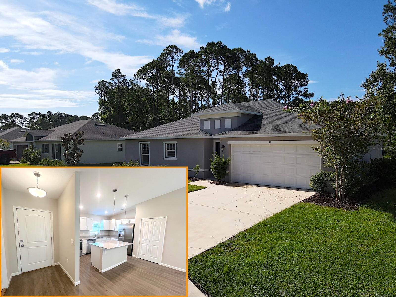 Spacious 3 bedroom, 2 bath, 2 car garage home with screened lanai for rent in Palm Coast! Built in 2020, this rental boasts 1500 sqft of living space and comes with beautiful 30 Inch style cabinets, quartz counter tops, with 4 inch quartz back splash, and luxury vinyl plank flooring throughout the home. Stainless steel GE appliances accent the gourmet kitchen. The house is also equipped with LED lighting fixtures throughout for optimal energy efficiency. Excellent location situates this home in the heart of Palm Coast, with easy access to shopping, schools, entertainment, parks, and much more! Easy access to the main roadways and the I95 provides for an easy commute to Jacksonville or Daytona Beach. Submit your rental application today! LBTR#13922.