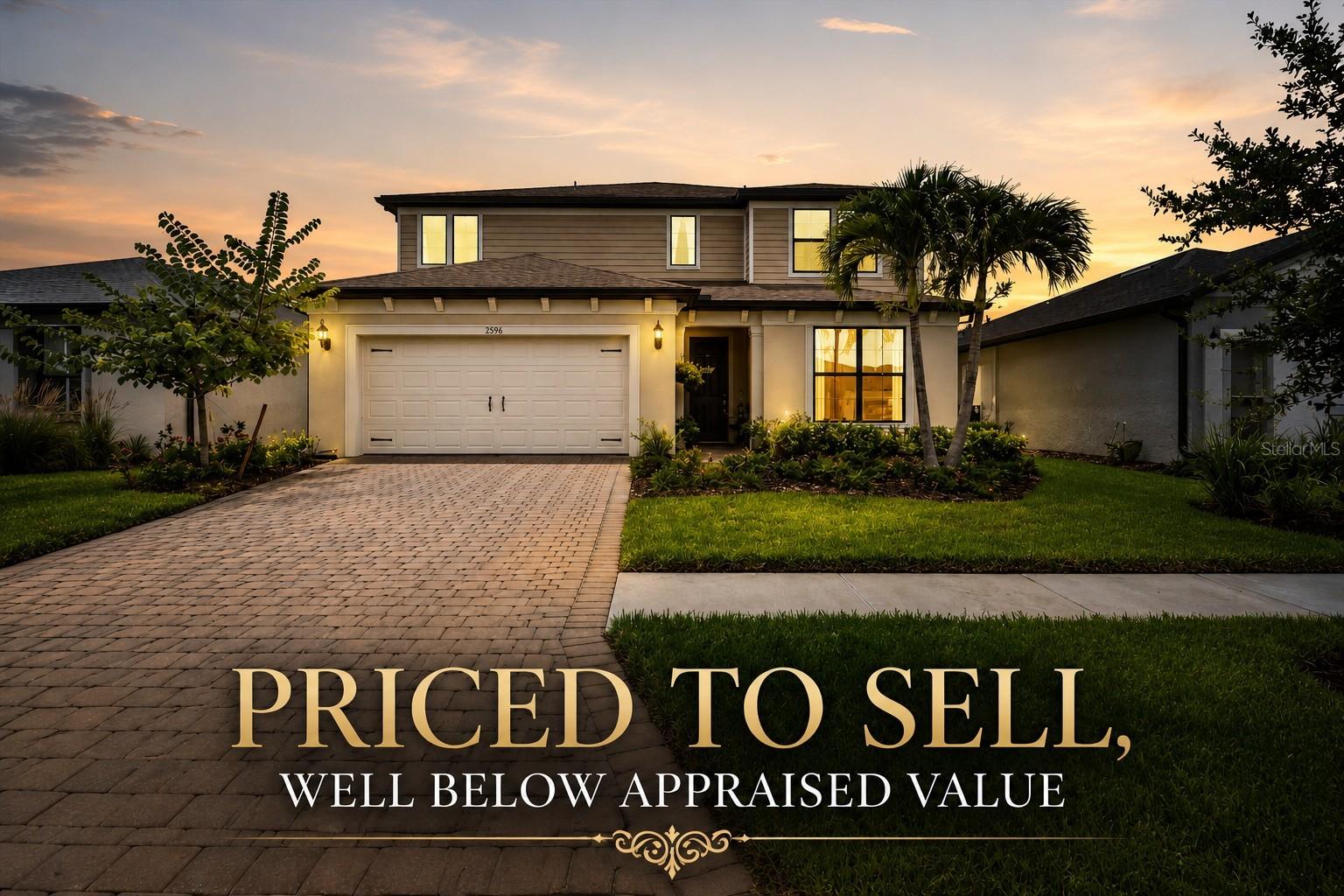 **BELOW APPRAISED VALUE** Welcome to this gorgeous five-bedroom (3 of the bedrooms have their own private bathrooms!), four-and-a-half-bath, plus office, tandem 3 car garage with epoxy coated floor, waterfront residence located in the highly sought after community of Cedar Grove in North Port, Florida. Thoughtfully designed with both functionality and a modern farmhouse style, this spacious home offers over 3,400 sqft of versatile living spaces and stunning pond views via multiple large windows and sliders. Immediately upon entrance you begin to see the plethora of upgrades adorning this home. 8' doors throughout the main floor, custom wainscoting, oversized tile flooring, custom cotton greige painted walls, farmhouse light fixtures and more! Located to the right of the entrance, you’ll find a private guest suite complete with its own en-suite bathroom and large walk-in closet, perfect for visitors or multigenerational living. Off to the left of the entrance is a mudroom and catch all space! Ahead you'll find a dedicated office with elegant double doors and a custom wood trimmed accent wall, providing the ideal space for working from home or having a quiet study. The expansive main living area features a family room with another custom wood trimmed accent wall, two dining space options with both wine and coffee bars and panoramic views of the serene pond and inviting rear lanai, creating a peaceful backdrop for everyday life. The beautifully appointed kitchen showcases: crisp white cabinetry, 42" uppers with soft close doors and drawers, multiple drawer pullouts, a lazy suzan corner cabinet, under cabinet lighting, quartz countertops, beautiful custom backsplash, stainless steel appliances with a built in oven and microwave, a huge walk-in pantry and is capped off with an oversized island that has farmhouse pendants, an upgraded deep basin sink, and generous prep space, perfect for gatherings and entertaining. There is also a convenient guest half bath with a pedestal sink. But before you head upstairs make sure to look under them to locate the ultimate Jr Man Cave or simply a ton more storage space if desired. Upstairs, a large secondary living area on the upper level is currently set up as an arcade game room, but offers a flexible space for recreation, media, or play. The primary suite offers a great sized primary bedroom, huge walk-in closet, and a luxurious retreat with a seamless glass walk-in shower and a double vanity, providing both comfort and elegance. Three additional spacious bedrooms and two full bathrooms, (one is a private en-suite) provide ample room for family and guests. A sizeable laundry room with additional cabinetry and a big closet makes doing this chore a breeze. The Cedar Grove community is a wonderful family centered place to call home! Low hoa fees include all aspects of lawn maintenance such as mowing, blowing, weeding, trimming, mulching and even irrigation. There is also a 1/2 basketball court, covered playground, serenity viewing area and resort like pool area. This location offers easy access to HWY 41 and I75, parks, highly rated schools, and local amenities including the North Port Water Park. With its well-planned layout, thoughtful upgrades, and scenic surroundings, this property is the perfect place to call home. So don't let your dream home become someone else's address, set up your showing today! * Please check out the virtual tour and fly through video for even more details *