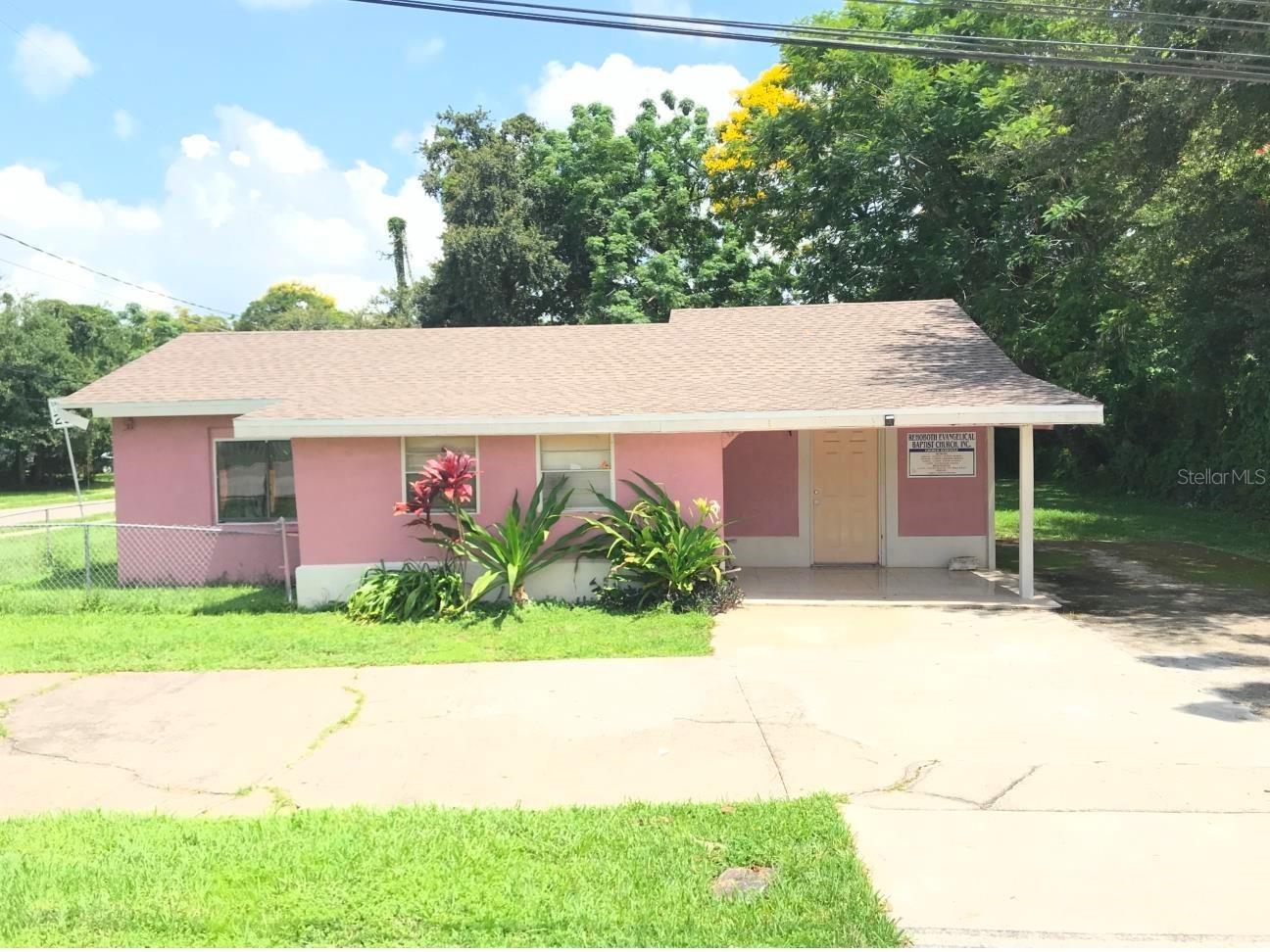 BIG PRICE REDUCTION! Church property in a great location close the downtown Orlando. Seats approximately 50. Newer a/c, some onsite parking, and a large central room for the congregation. Corner lot with access on Kaley Ave and Nashville Ave. R-2 zoning also allows duplexes.