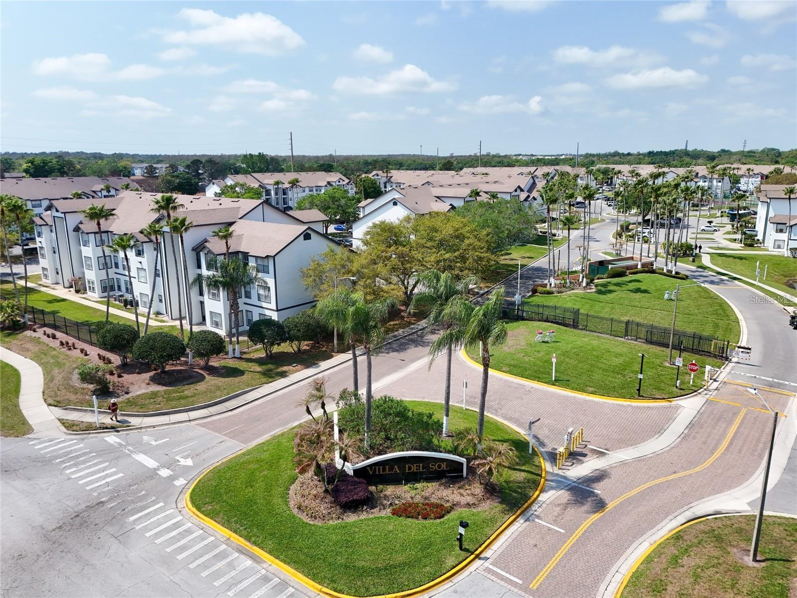 Beautiful two-bedroom, two-bathroom apartment, completely remodeled. This unit is on the 3rd floor of The Villas del Sol Condo community.The building and complex have been completely renovated; gated community with resort style amenities, like swimming pools, Playground, fitness center and Tennis courts. The property can be used as long term or short term rental! Located near major highways for easy access to Central Florida attractions.