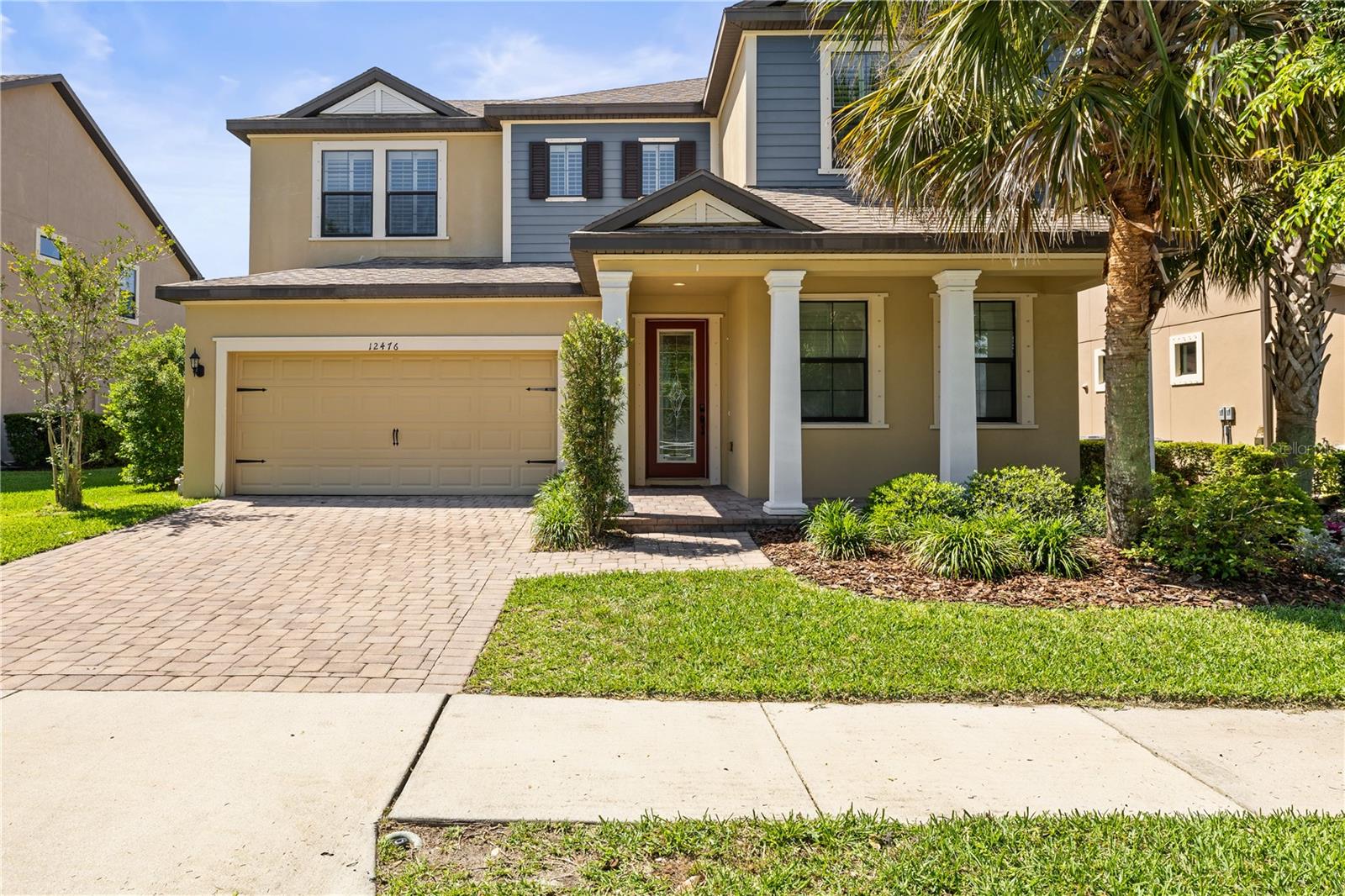 Welcome to 12476 Tibbetts Street, located in the highly sought-after Starkey Ranch community! One of the few homes in the neighborhood with a private saltwater pool and spa, this beautifully maintained 4-bedroom, 3-bath home offers nearly 3,000 square feet of thoughtfully designed living space. The open floor plan features a first-floor primary suite plus an additional bedroom and full bath, making it ideal for guests or multigenerational living, while upstairs offers two additional bedrooms and a spacious loft.

Recent updates include luxury vinyl flooring throughout the stairs and second floor (no carpet!), interior paint, a newer stainless steel refrigerator, garbage disposal, water heater and water softener. The fully fenced backyard has become even more private, with mature hedges now reaching the height of the fence to create a lush outdoor retreat around the pool and extended paver patio.

The kitchen is appointed with granite countertops, 42" white cabinetry, stainless steel appliances, a gas range, pantry, and a large center island overlooking the main living areas. Plantation shutters, recessed lighting, ceiling fans and abundant storage add to the home's appeal.

Enjoy everything award-winning Starkey Ranch has to offer, including resort-style community pools, parks, playgrounds, dog parks, tennis and basketball courts, ball fields, over 20 miles of scenic walking and biking trails, community events, a library and top-rated Starkey Ranch K-8 School. This is Florida living at its finest! 

*Photos were taken prior to the current tenant's occupancy.*