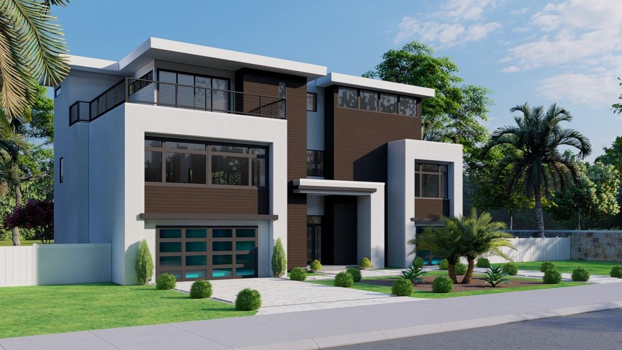 Pre-Construction. To be built. Welcome to this newly imagined Siesta Key residence, a world curated for those with a sophisticated palate for modern architecture at the edge of the sea. Here, light dances across water and peers through your windows blending luxury, privacy and resort-style living within the exclusive enclave of Hidden Harbor. The journey begins as you approach this designer estate—a vision of coastal modernism, 4,900 square feet under air and meticulously crafted by TDI Coastal Homes, celebrated for precision, integrity, and elegance. Clean lines and natural textures blend with lush tropical surroundings, setting the stage for a life that lives like an endless retreat. The lower level invites you to linger outdoors surrounded by the scent of the saltwater breeze and the sounds of the cascading waters of the 65-foot infinity pool and spa. A covered living space blurs the line between home and horizon. A custom waterslide arcs playfully into the pool, while beyond, your private dock with a 20,000-pound lift awaits spontaneous voyages to Roberts Bay. Ascend by elevator or sculpted staircase to the heart of the home—spaces that feel both expansive and intimate. Walls of glass reveal shimmering water views, while the Meile appliance suite anchors a chef’s kitchen made for creating fine cuisine and lasting memories. Every detail and finish bears the signature of master craftsmanship. The home’s six bedrooms include two primary suites, each a retreat of its own with spa-inspired baths. Six full and three half baths offer both comfort and convenience for family and guests alike. A 700-square-foot bonus space stands ready to become whatever your imagination allows—a golf simulator, game lounge, or wellness studio. A three-car garage, new seawall, whole-home generator, and zero water intrusion during the 2024 storms provide unmatched peace of mind. As evening settles, the home transforms. Ambient lighting glows across the infinity edge and the hush of the bay replaces the day’s energy. You can almost hear the future stories unfolding here—laughter by the pool, sunrise swims, quiet coffee on the terrace. 5179 Hidden Harbor Road isn’t just a home; it’s a state of being—modern, effortless, and deeply connected to the water.