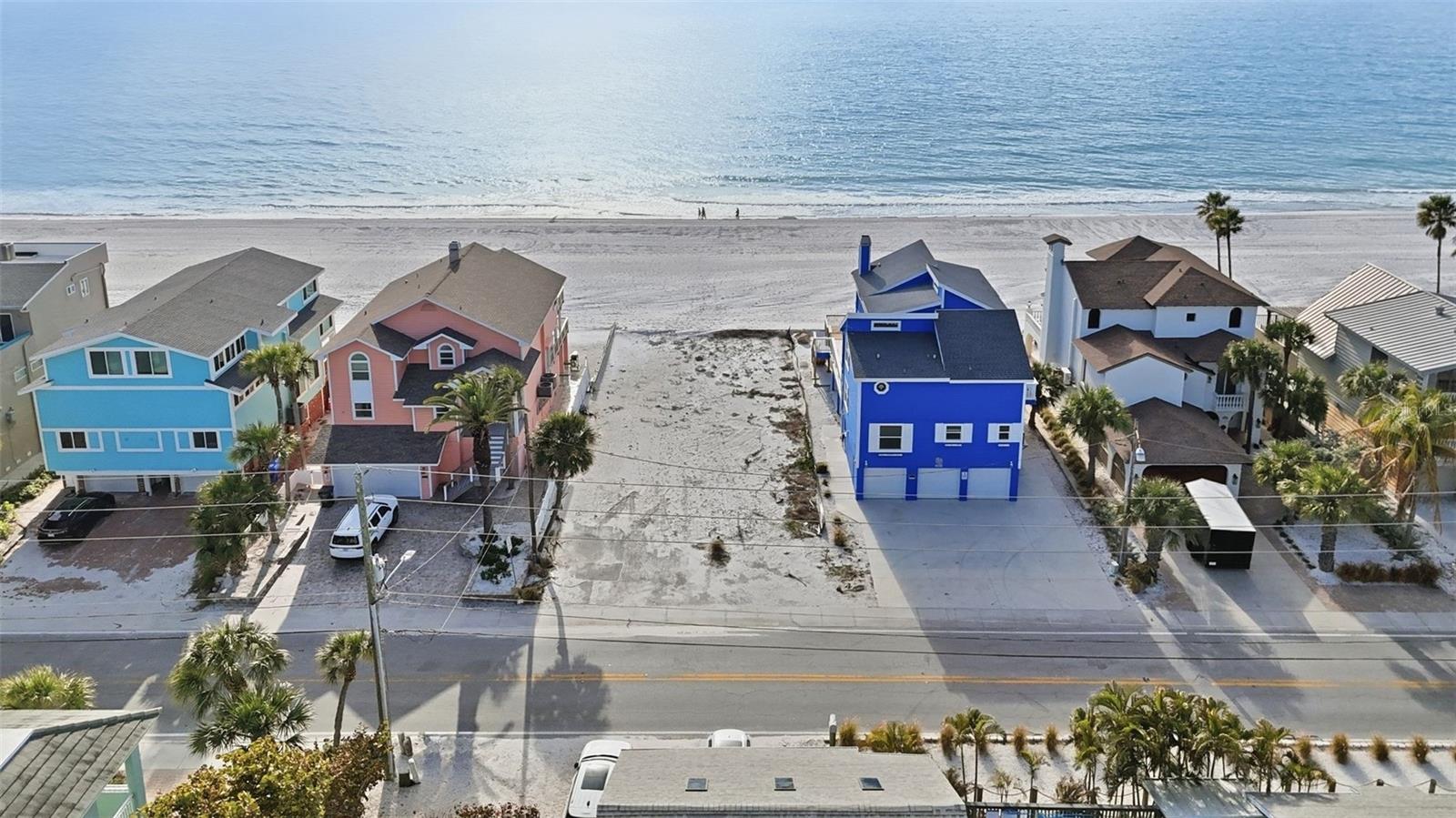 Welcome to your dream oceanfront lot in the prestigious Sunset Beach community of Treasure Island, Florida. This rare gem offers unparalleled, sweeping views of the Gulf, making it an ideal location for a perfect private beach retreat. The generous 9,712 sq ft lot extends to the Mean High Water (MHW) line, offering expansive beachfront access and breathtaking sunsets. Additionally, a complete beach renourishment has already occured.The property is an R-15 zoning which allows for TWO RESIDENTIAL UNITS based on the buildable footprint, also has an existing seawall, that is grandfathered in. Nestled in a serene residential area, this property provides a peaceful haven away from the commercial hustle and public parking, yet is conveniently within walking distance to local dining options (like Caddy’s and Ka ’ Tiki). The scarcity of direct beachfront lots in Tampa Bay can not be understated. Enjoy relaxing in the sun while watching the waves gently roll on the crystal white sand beaches on Florida’s West coast.