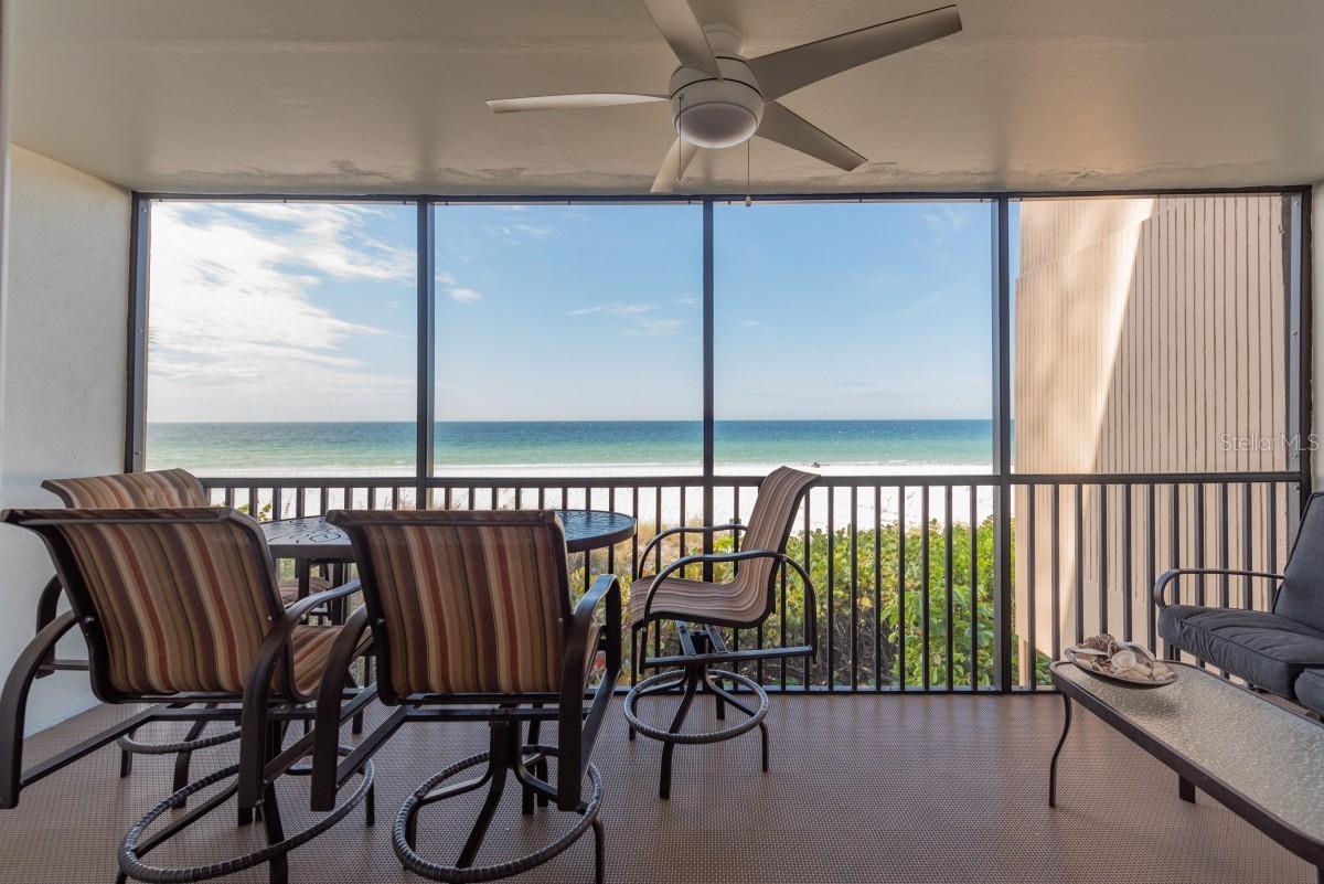This two-bedroom, two-bathroom condominium offers one of the finest unobstructed views of the Gulf. Recently updated, the coastal-inspired interior features tiled floors and an unbeatable vantage point for watching amazing sunsets.

Guests can enjoy the heated pool or take a short stroll to the beach to enjoy the sugar-sand shores and jeweled waters of the Gulf. The private porch provides the perfect space to relax, while the well-maintained unit ensures comfort with a modern kitchen featuring granite countertops and a large in-unit washer and dryer. This property serves as an excellent vacation rental.