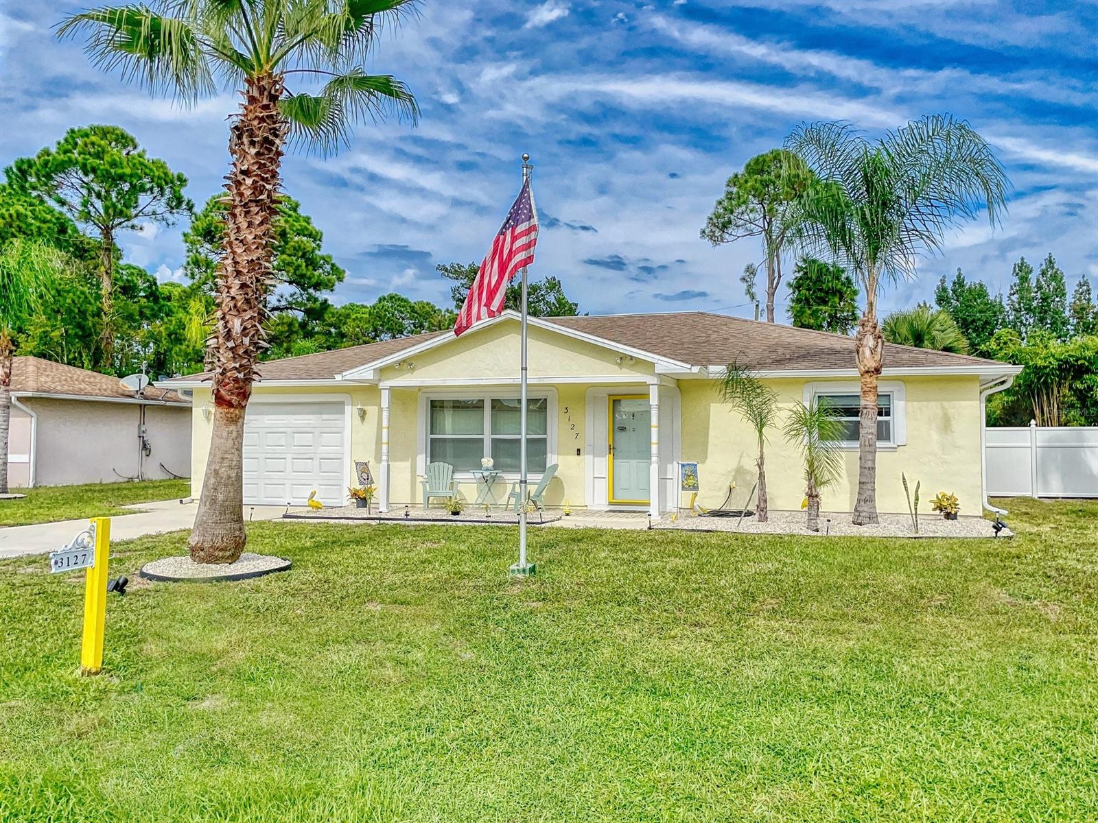 Beautiful Florida Shores Home located just 10-15 minutes from the beach. This 3 bedroom, 2 bath home has an open floor plan that leads out to a screened patio and large fenced in yard. New Vinyl Fence just installed for part of the back yard and new landscaping done throughout the front and back yard(9/2023). New sod just laid down in the back yard(9/2023) which opens up to no rear neighbor. New Hurricane Impact Windows (3/2023). This home is Clean and Bright and Perfect for any first time home buyer or a second Florida home, or as a rental investment property. Plenty of room to add a pool. Located on a quiet street in Florida Shores close to shopping, Airports, I-95, restaurants and 10-15 min to our beautiful New Smyrna Beach. This home has loads of potential and is a must see! The seller is highly motivated to sell. Make me an offer today! ;Water: City