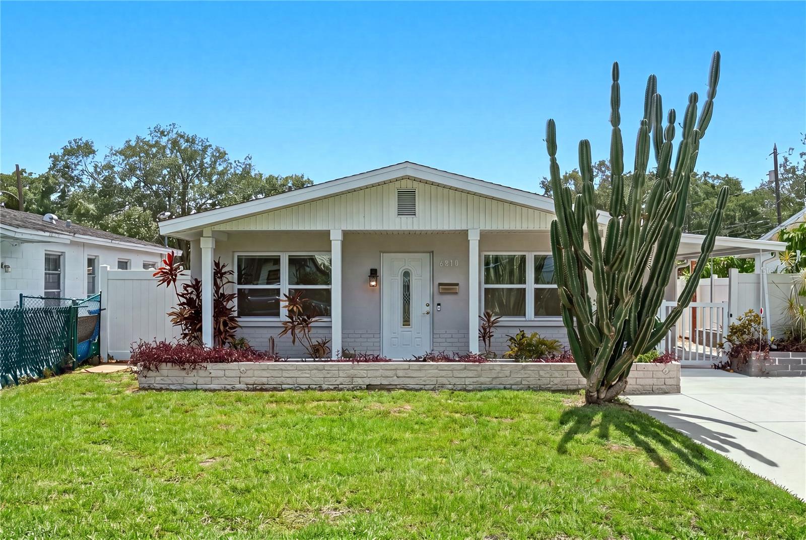 UPDATED BLOCK HOME WITH IMPACT WINDOWS & DOORS, NEWER ROOF, HVAC & PLUMBING PLUS A LARGE FENCED BACKYARD ACROSS FROM FOSSIL PARK. Located in the Fossil Park neighborhood of St. Petersburg, this well-maintained 3-bedroom, 2-bath block home offers a move-in-ready opportunity with many of the home's most important updates already completed. Positioned just a short walk from Fossil Park, residents enjoy immediate access to tennis and pickleball courts, baseball fields, recreation trails, a community pool, playground, skatepark, and the Willis S. Johns Recreation Center. Inside, fresh interior paint and porcelain wood-look tile flooring create a clean, cohesive feel throughout the home. The kitchen features granite countertops, shaker cabinetry, stainless steel appliances, tile backsplash, and bar seating for everyday dining. The primary suite includes an updated en-suite bathroom with walk-in shower and organized closet shelving, while one of the secondary bedrooms offers flexibility as a home office, library, or guest space. MAJOR SYSTEM IMPROVEMENTS HAVE ALREADY BEEN COMPLETED, including ROOF (2020), NEW HVAC (2026), WATER HEATER (2021), TRENCHLESS PLUMBING REPLACEMENT (2021), AND IMPACT-RATED WINDOWS & DOORS THROUGHOUT, providing long-term value and peace of mind. Outdoor living features a covered front porch, fully fenced backyard, paver patio with fire pit, mature landscaping, fresh mulch, alley access, a storage shed (2025), and ample room to add a future pool. The extended driveway provides additional off-street parking, while the in-home laundry includes Samsung washer and dryer. Conveniently located less than 10 minutes from Target, Publix, Trader Joe's, Whole Foods, ALDI, and I-275, with Downtown St. Petersburg approximately 15 minutes away and St. Pete Beach within 25 minutes.
This property offers a rare combination of BLOCK CONSTRUCTION, MAJOR SYSTEM UPDATES, IMPACT WINDOWS & DOORS, AND A LARGE PRIVATE BACKYARD in one of St. Petersburg's most convenient neighborhoods.